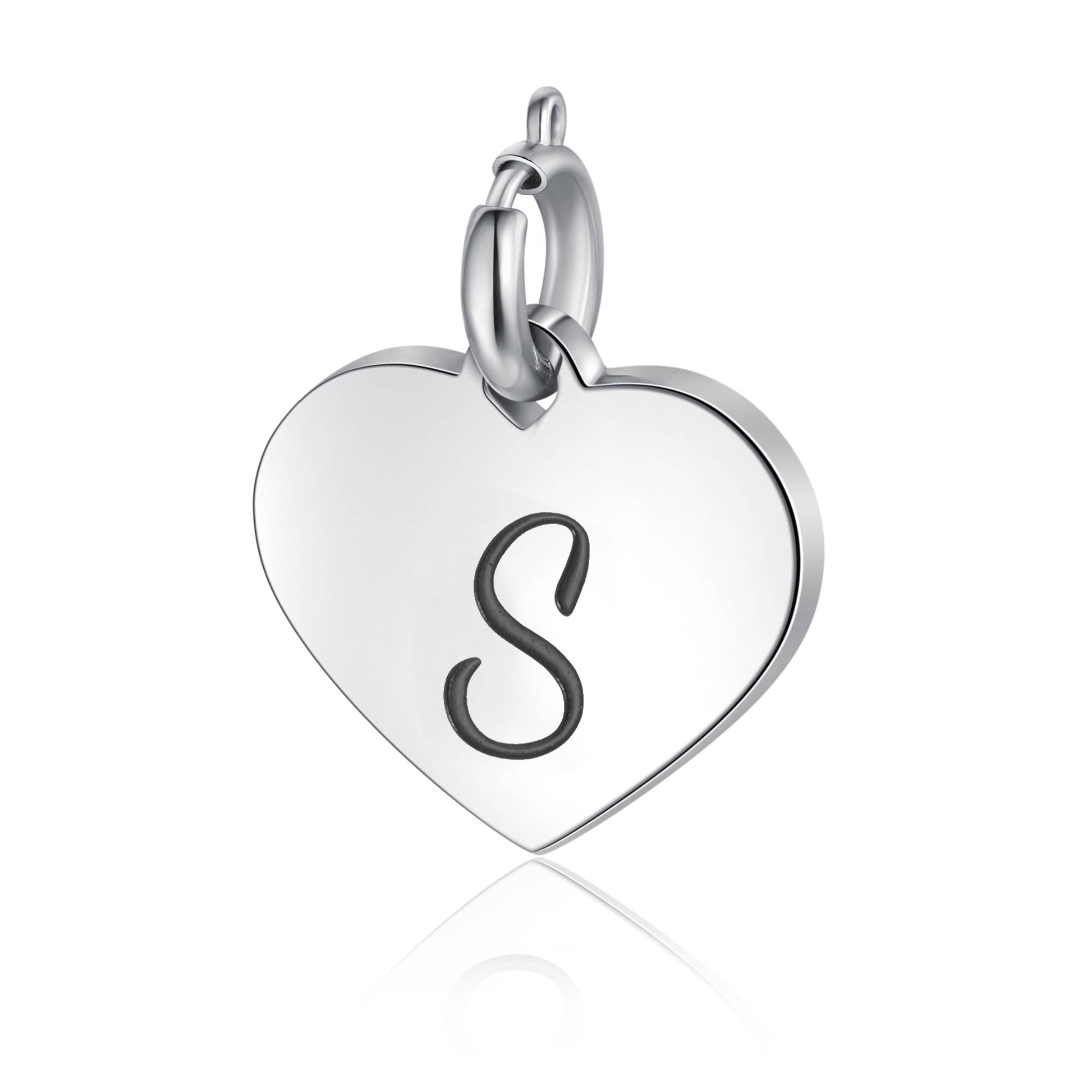 Ciondolo Cuore Lettera in acciaio inox Personal - Brand Gioielli