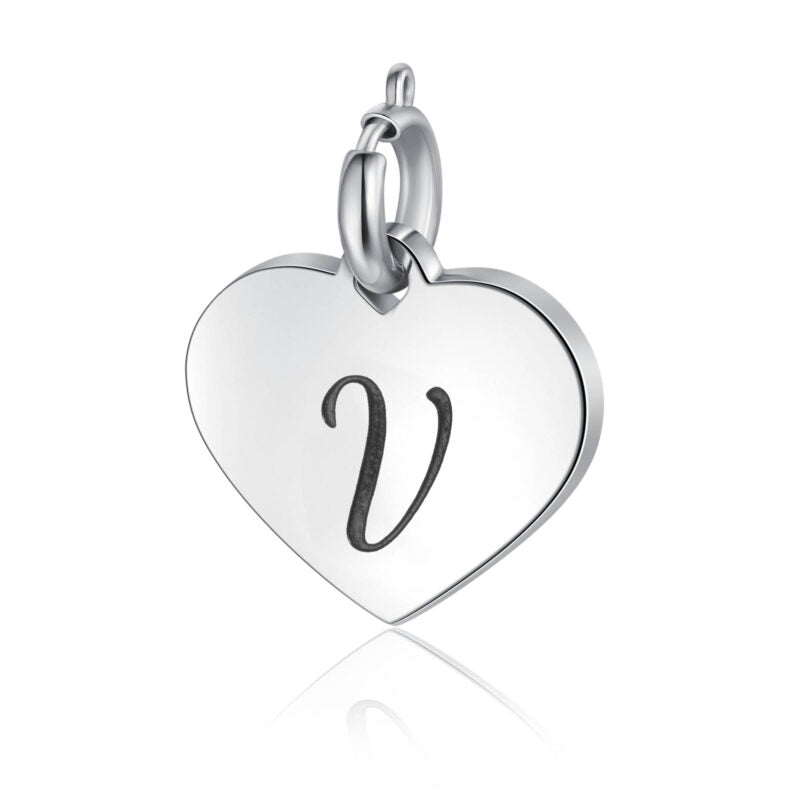 Ciondolo cuore lettera