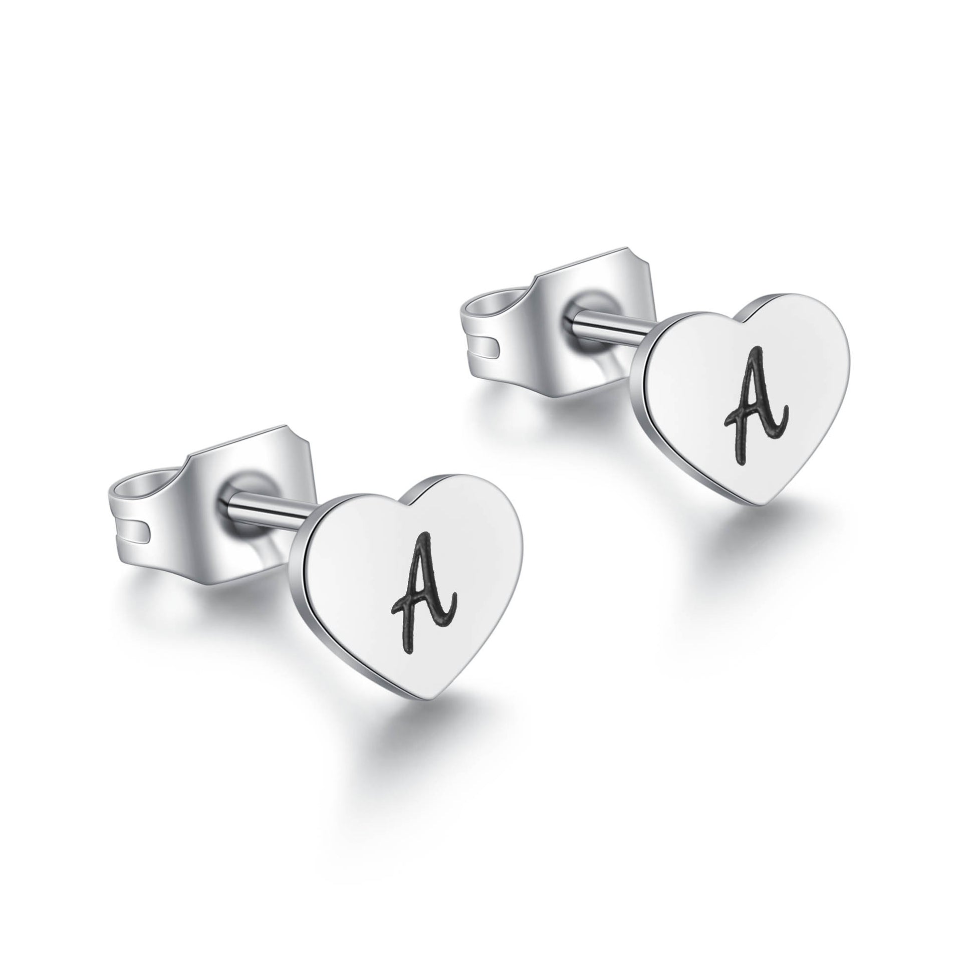 Orecchini Cuore Lettera in acciaio inox Personal - Brand Gioielli