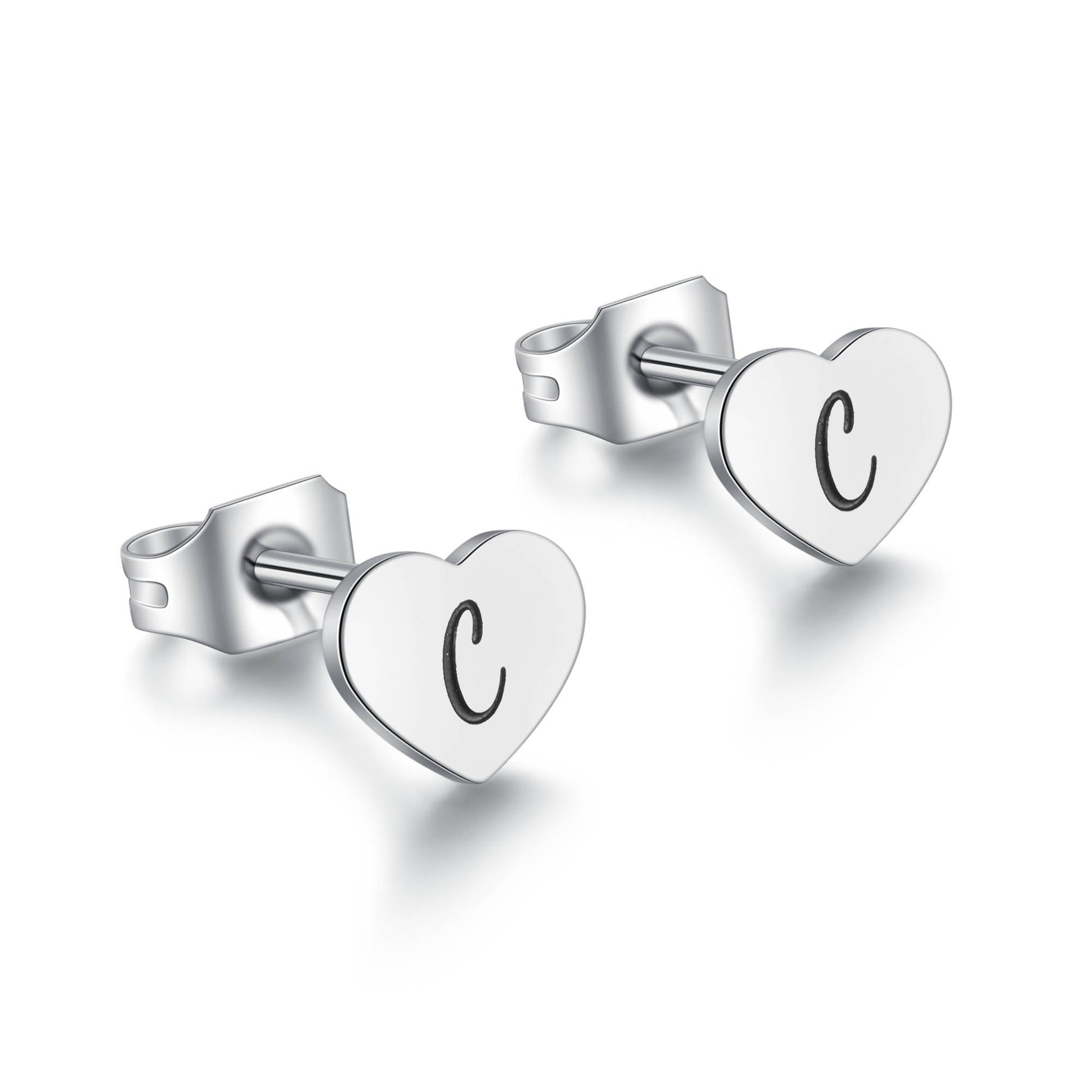 Orecchini Cuore Lettera in acciaio inox Personal - Brand Gioielli