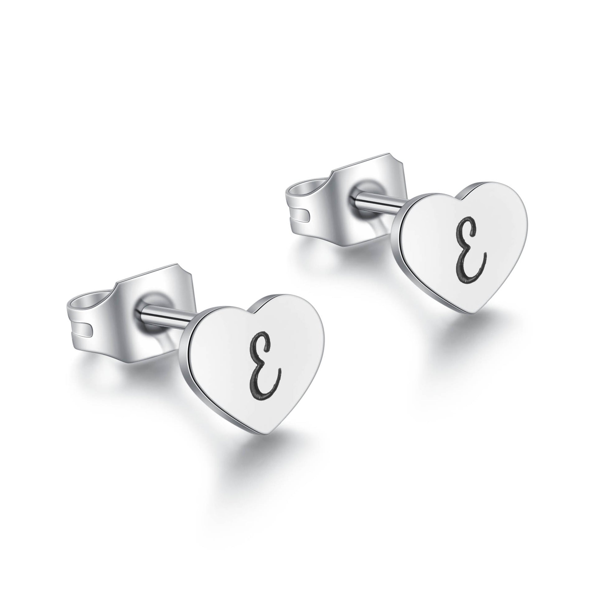 Orecchini Cuore Lettera in acciaio inox Personal - Brand Gioielli