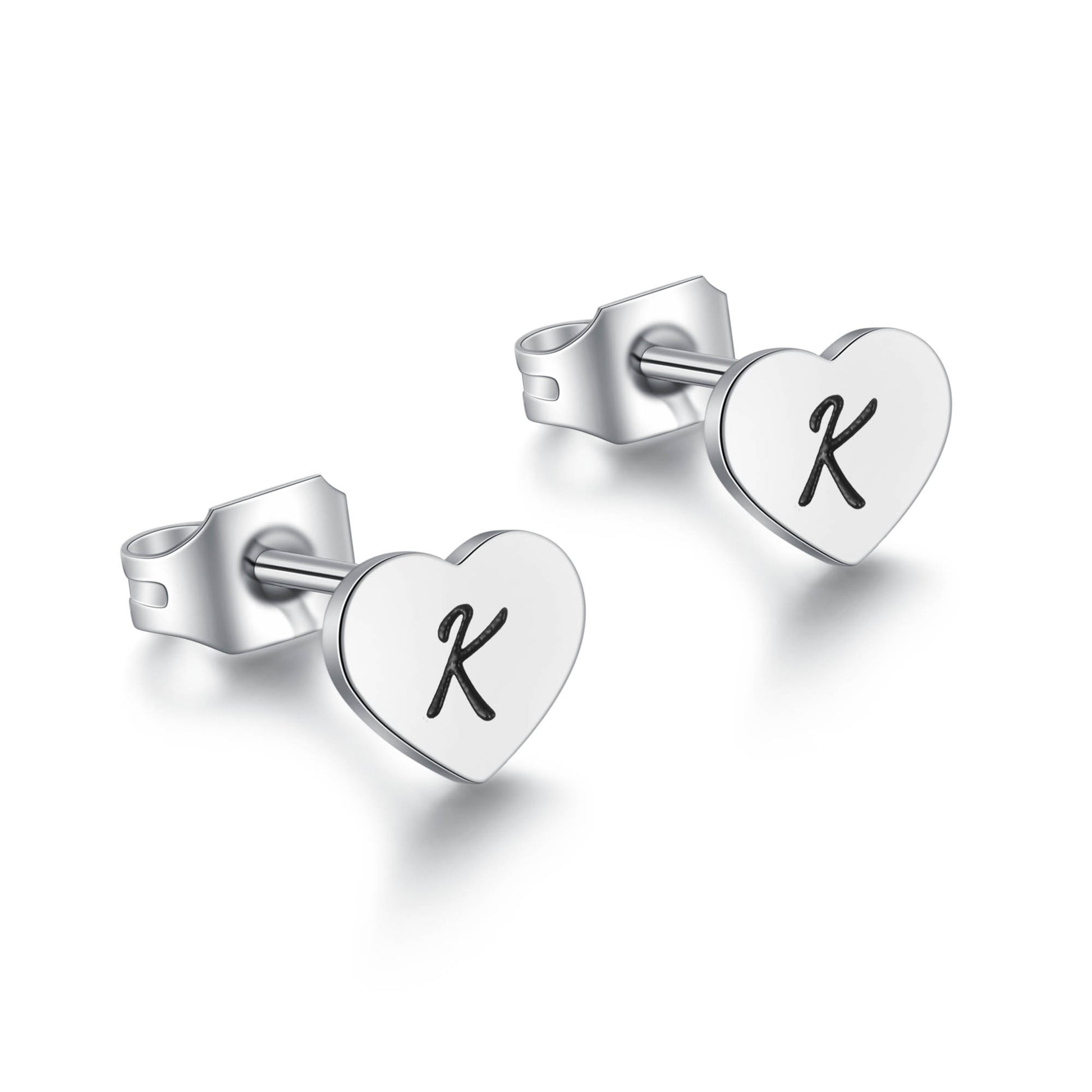 Orecchini Cuore Lettera in acciaio inox Personal - Brand Gioielli