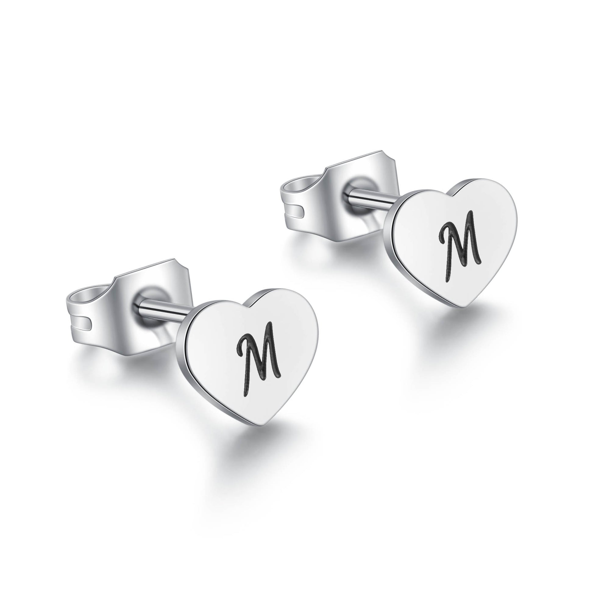 Orecchini Cuore Lettera in acciaio inox Personal - Brand Gioielli