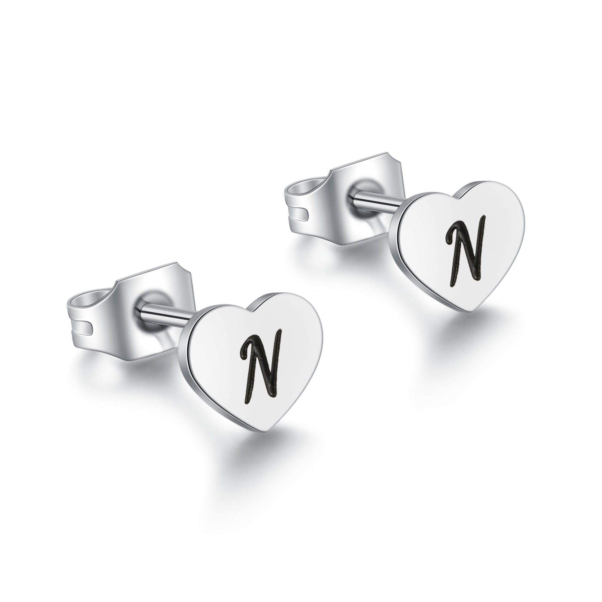 Orecchini Cuore Lettera in acciaio inox Personal - Brand Gioielli