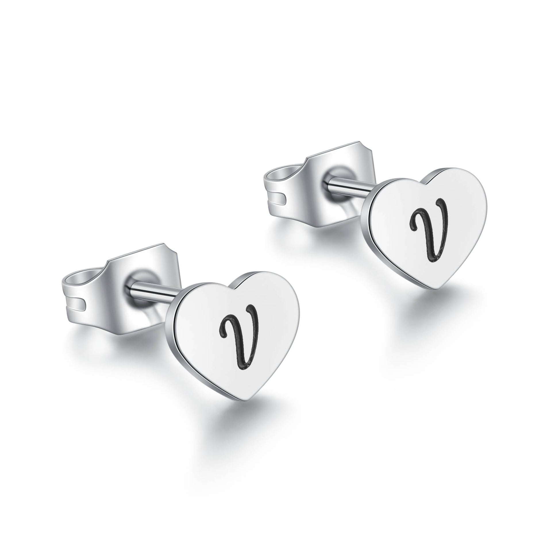 Orecchini Cuore Lettera in acciaio inox Personal - Brand Gioielli