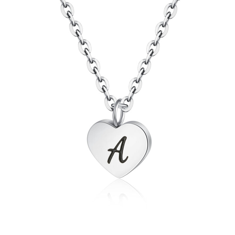 Collana Cuore Lettera in acciaio inox Personal - Brand Gioielli