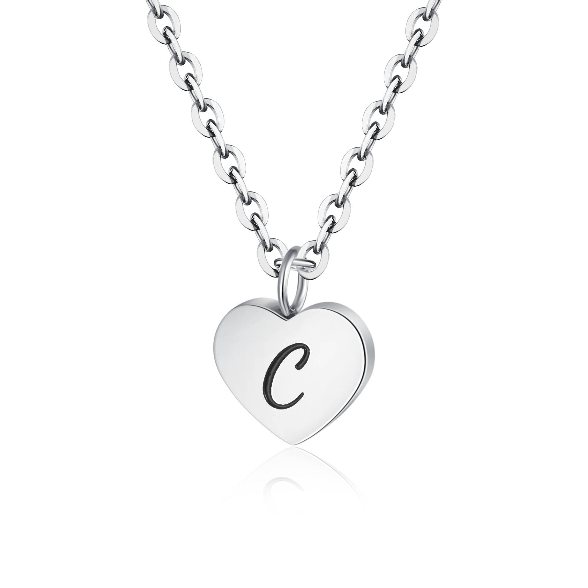 Collana Cuore Lettera in acciaio inox Personal - Brand Gioielli