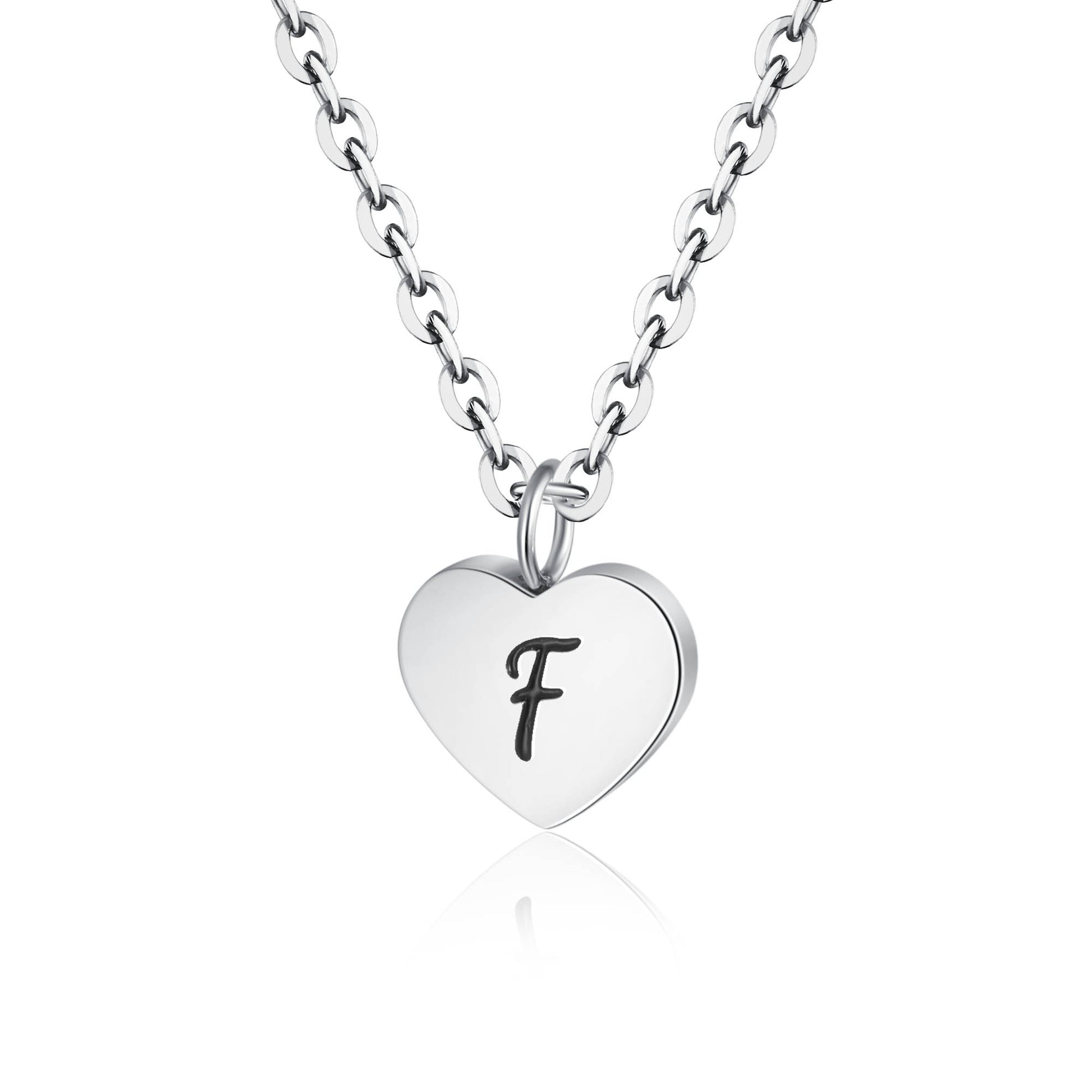 Collana Cuore Lettera in acciaio inox Personal - Brand Gioielli