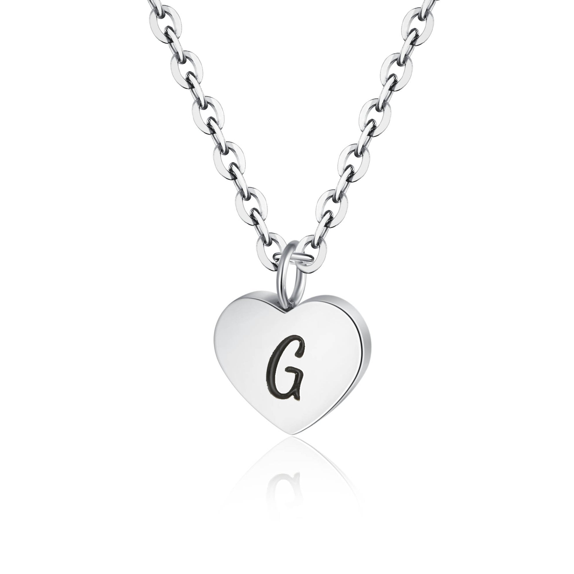 Collana Cuore Lettera in acciaio inox Personal - Brand Gioielli