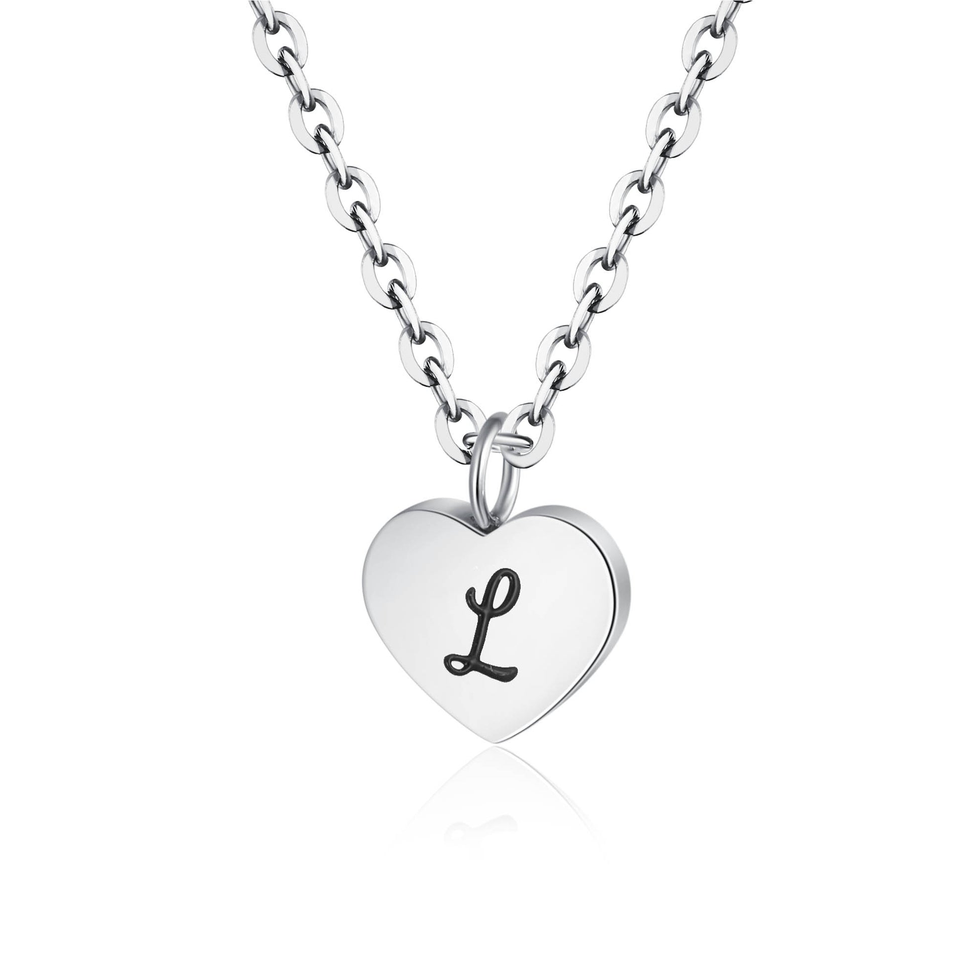 Collana Cuore Lettera in acciaio inox Personal - Brand Gioielli