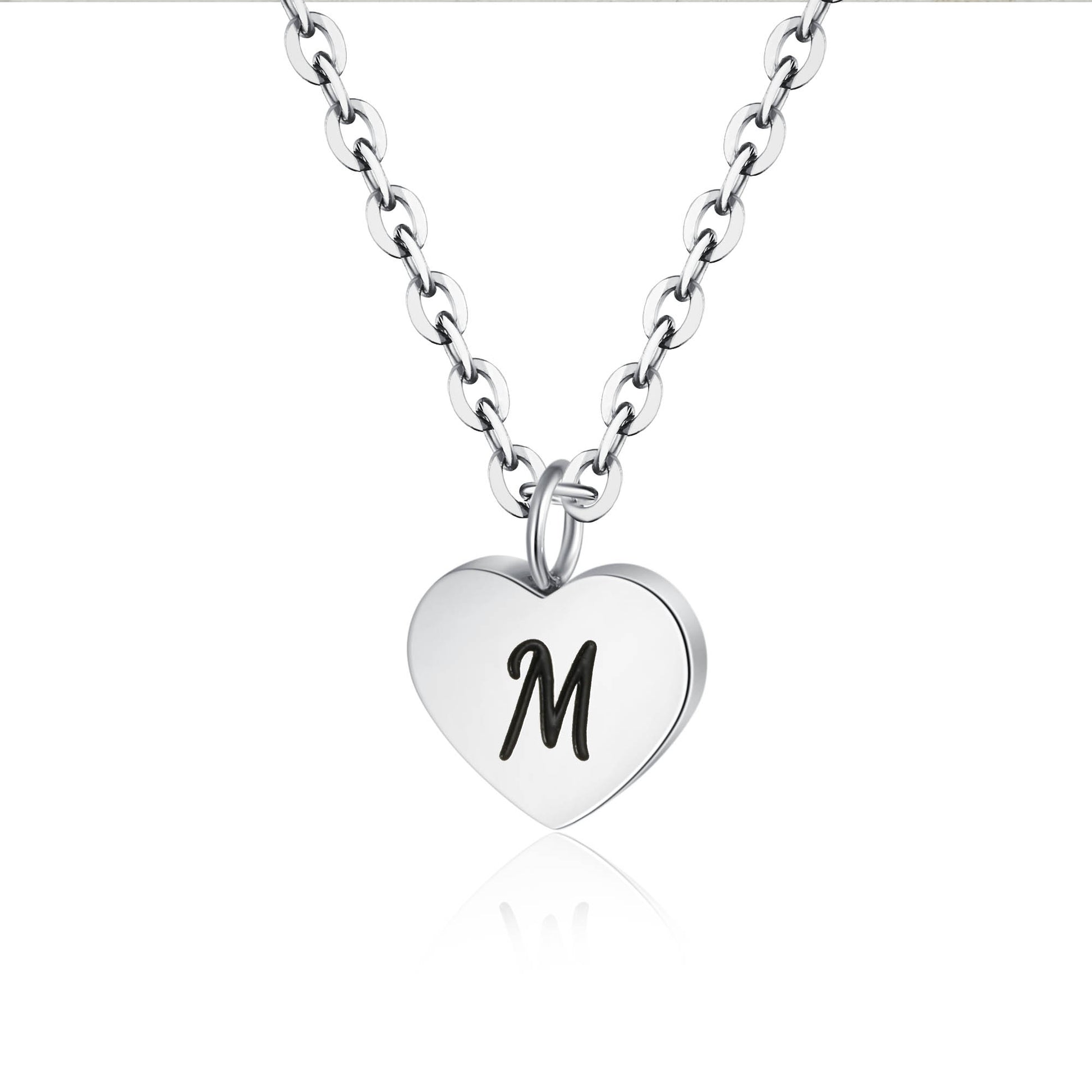 Collana Cuore Lettera in acciaio inox Personal - Brand Gioielli