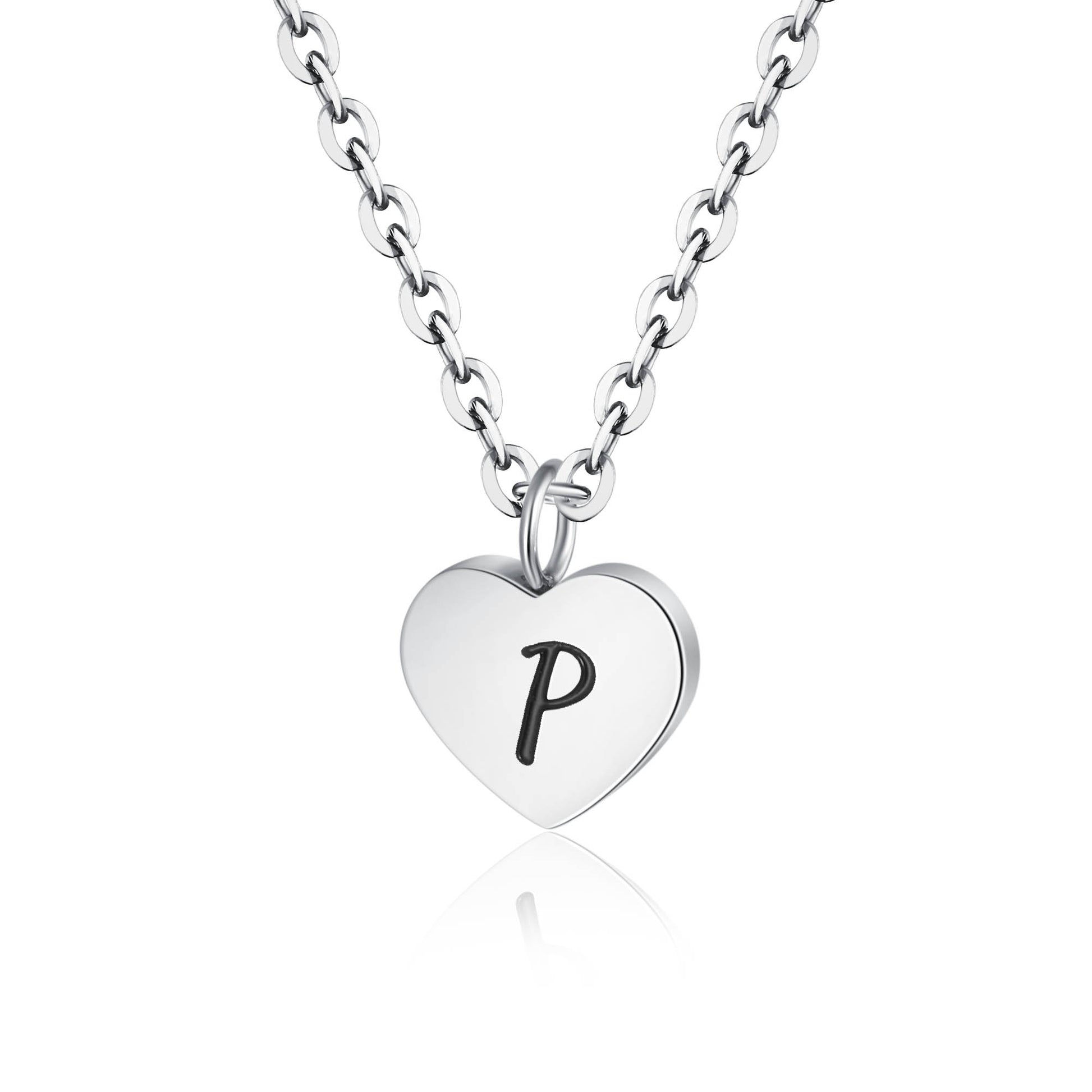 Collana Cuore Lettera in acciaio inox Personal - Brand Gioielli