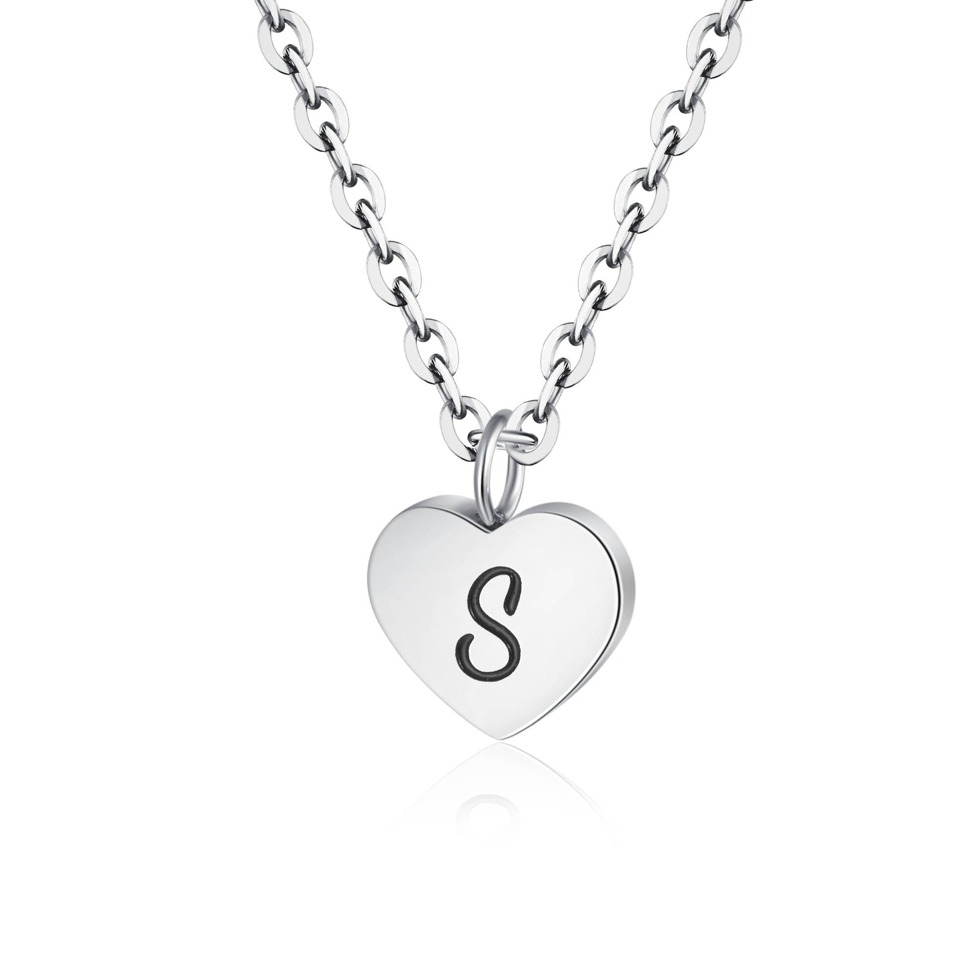 Collana Cuore Lettera in acciaio inox Personal - Brand Gioielli