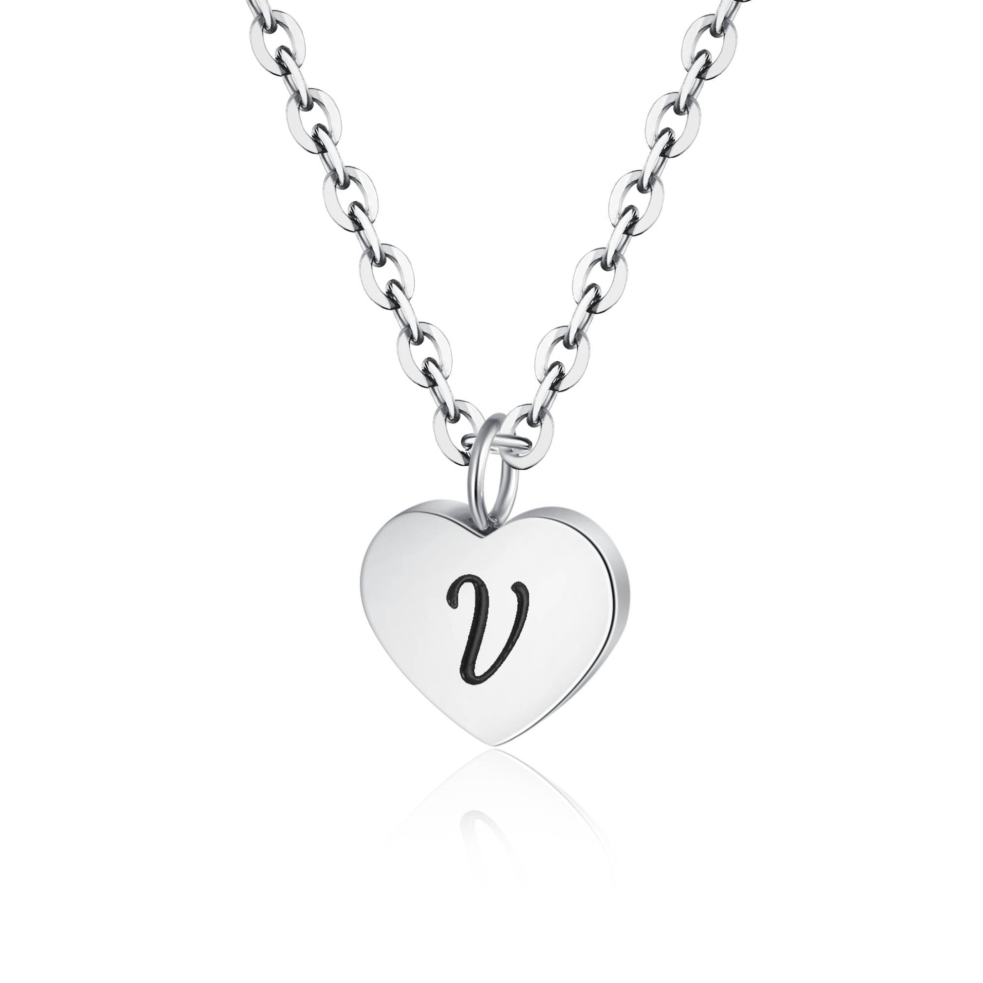 Collana Cuore Lettera in acciaio inox Personal - Brand Gioielli