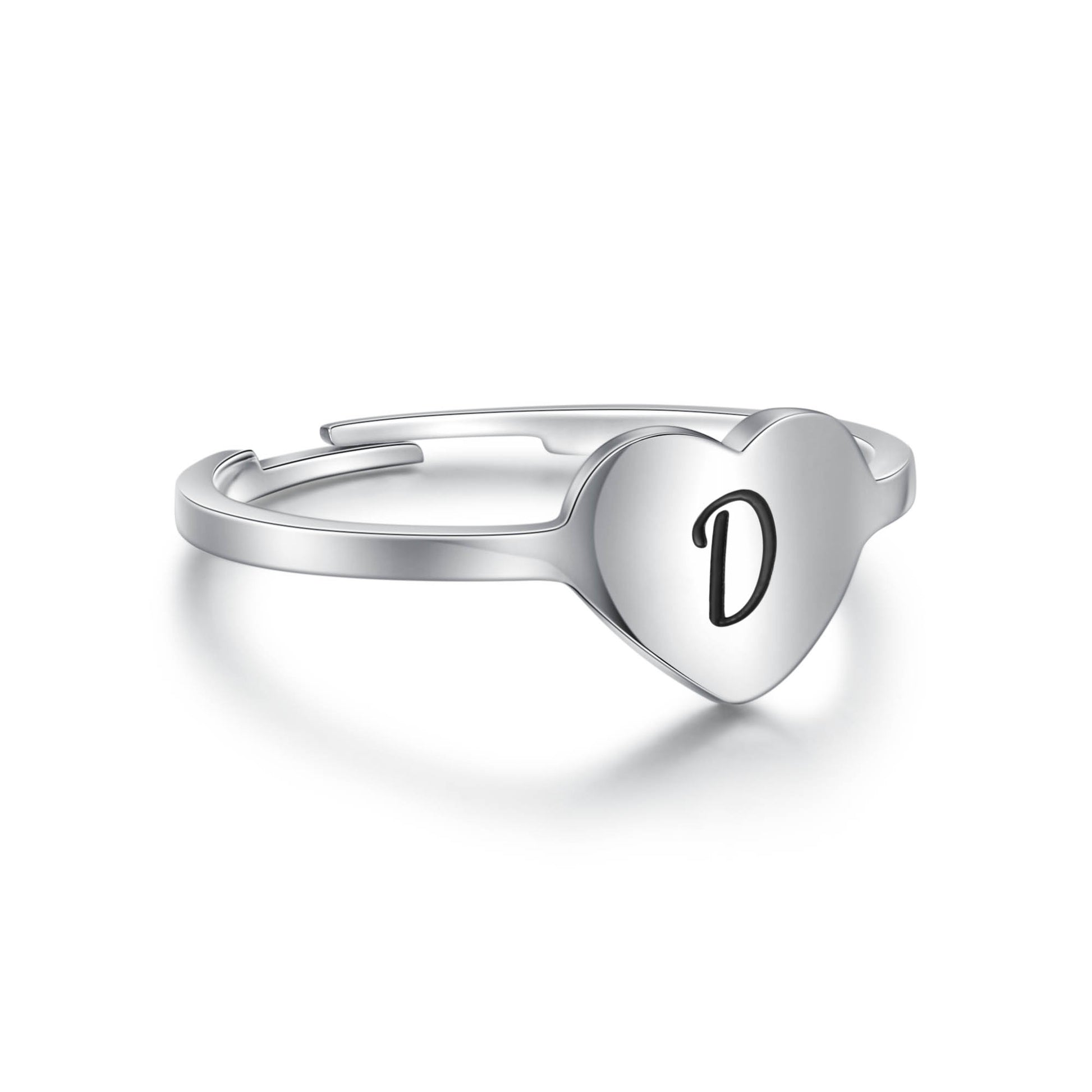 Anello Cuore Lettera in acciaio inox Personal - Brand Gioielli