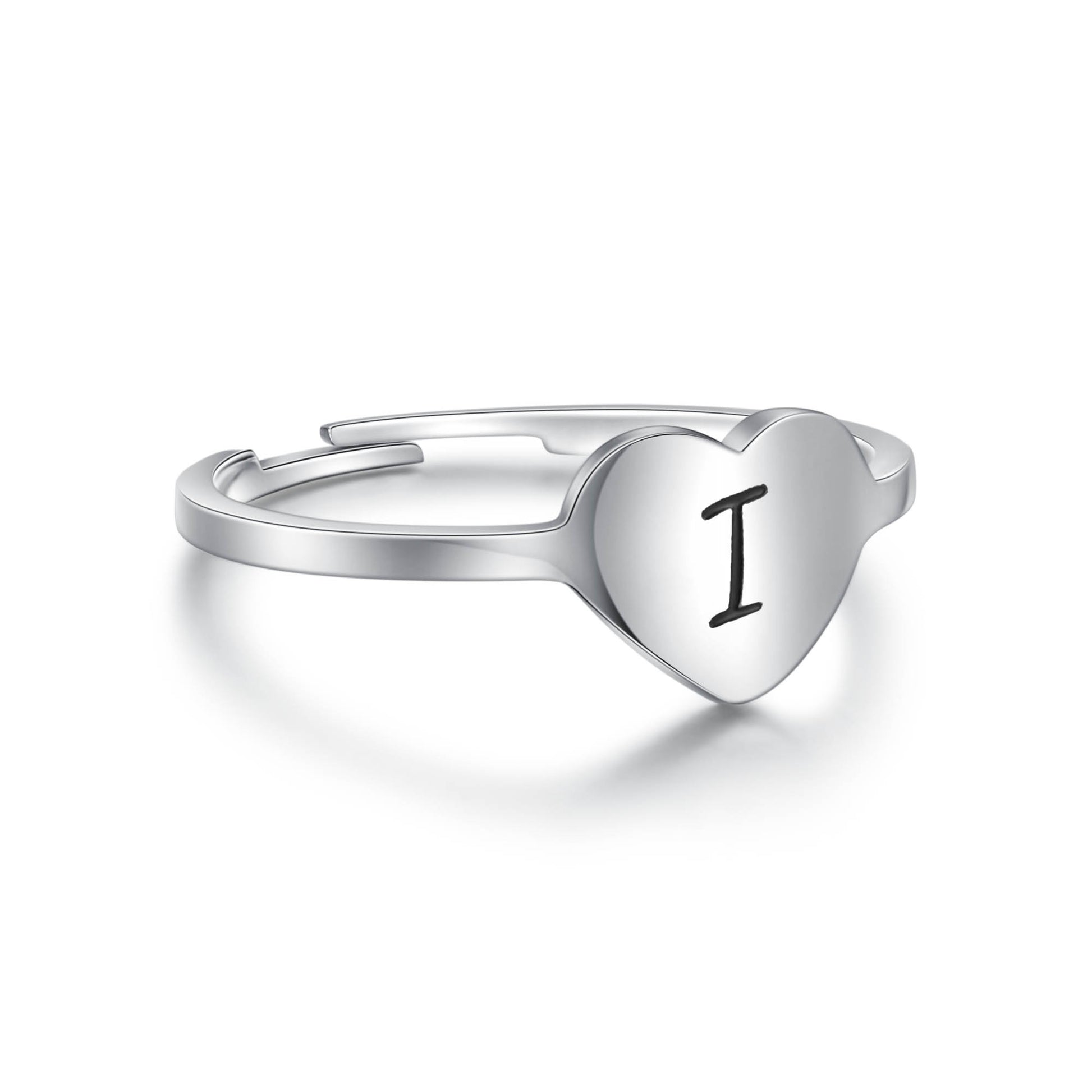 Anello Cuore Lettera in acciaio inox Personal - Brand Gioielli