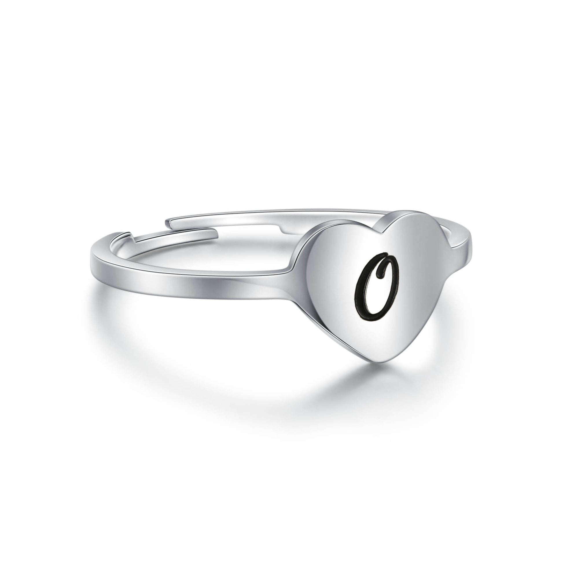 Anello Cuore Lettera in acciaio inox Personal - Brand Gioielli