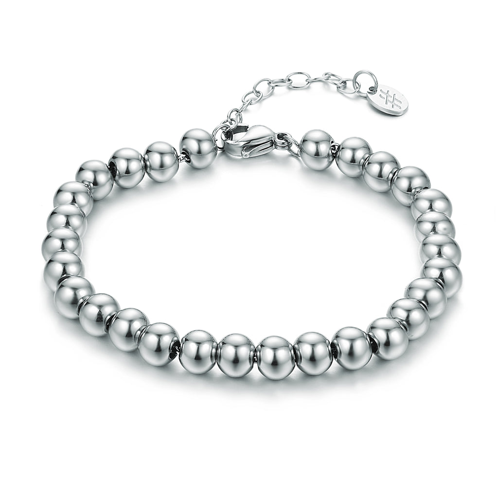 Bracciale Bracciale Sfere Medie 6mm in acciaio inox Personal - Brand Gioielli
