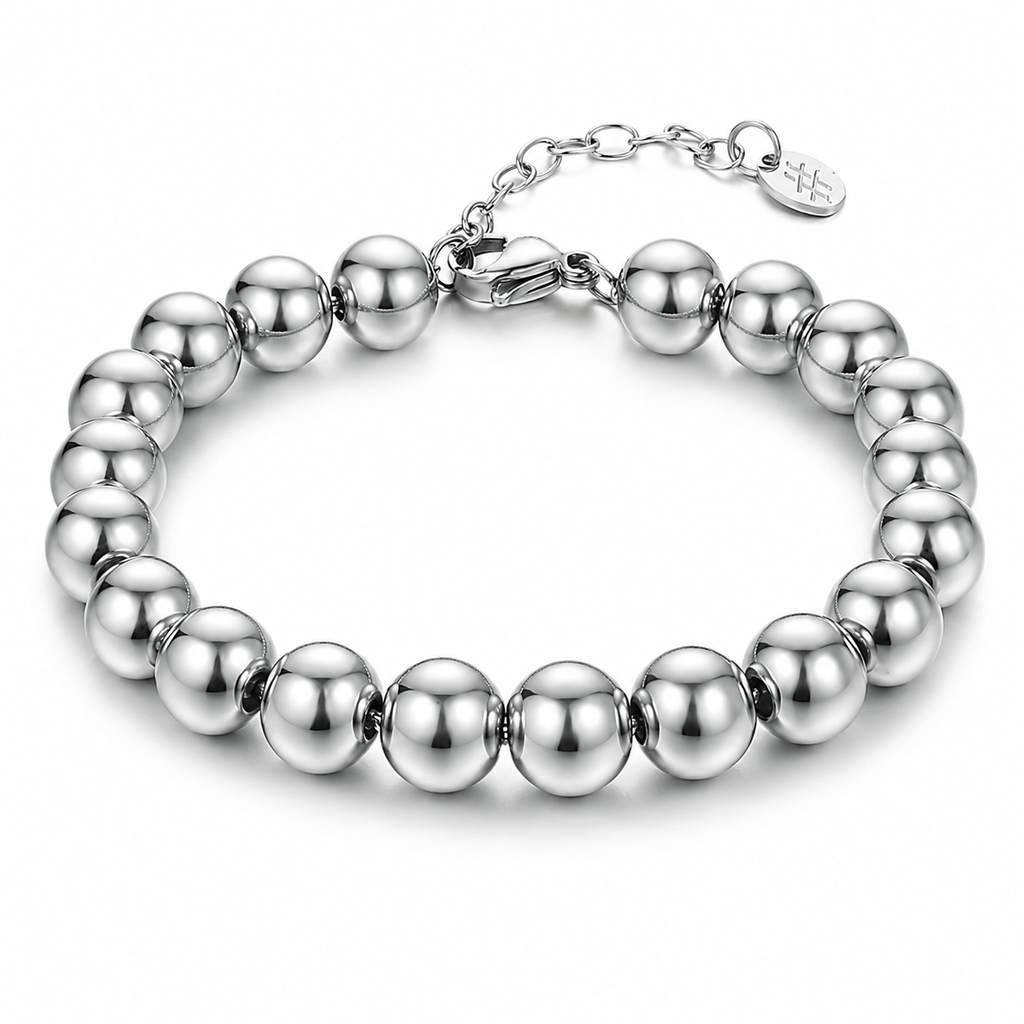 Bracciale Bracciale Sfere XL 10mm in acciaio inox Personal - Brand Gioielli
