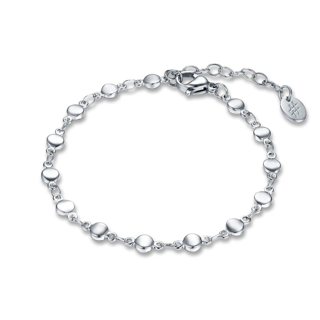 Bracciale Piastrine in acciaio inox Basi - Brand Gioielli