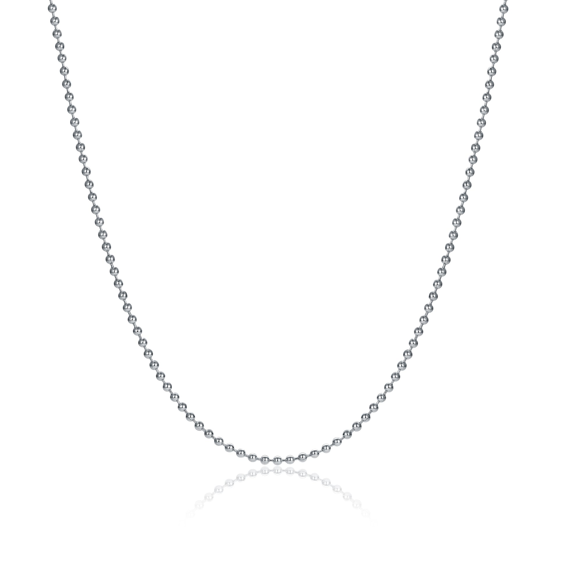 Collana Catena Sfere 2,5mm Vita da 100cm in acciaio inox - Brand Gioielli