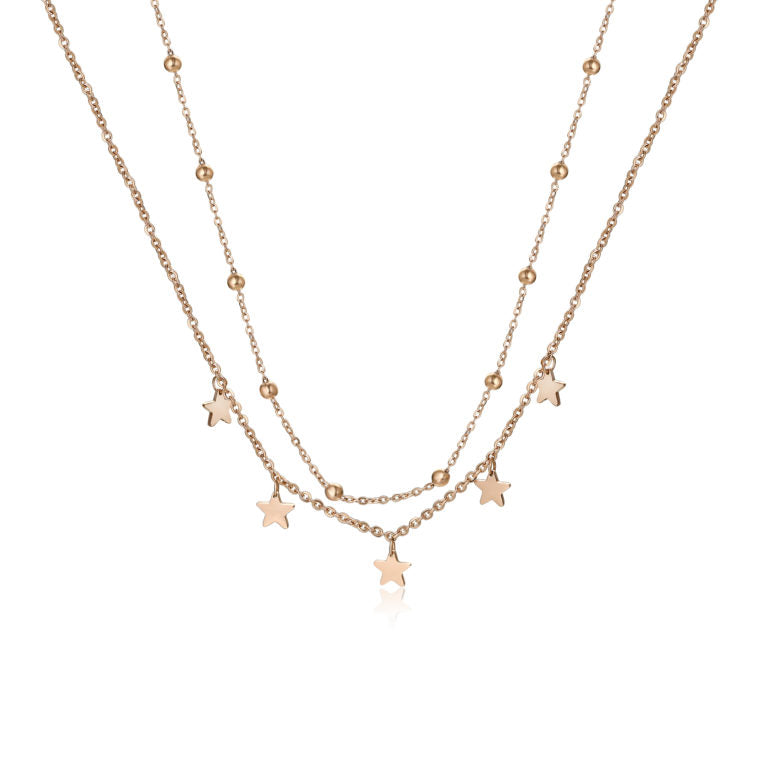 Collana doppia con stelline pendenti - 2 varianti