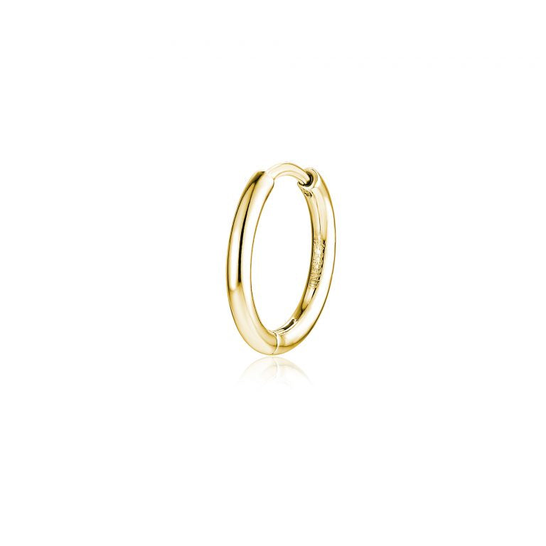 Orecchino cerchio singolo 14 mm oro