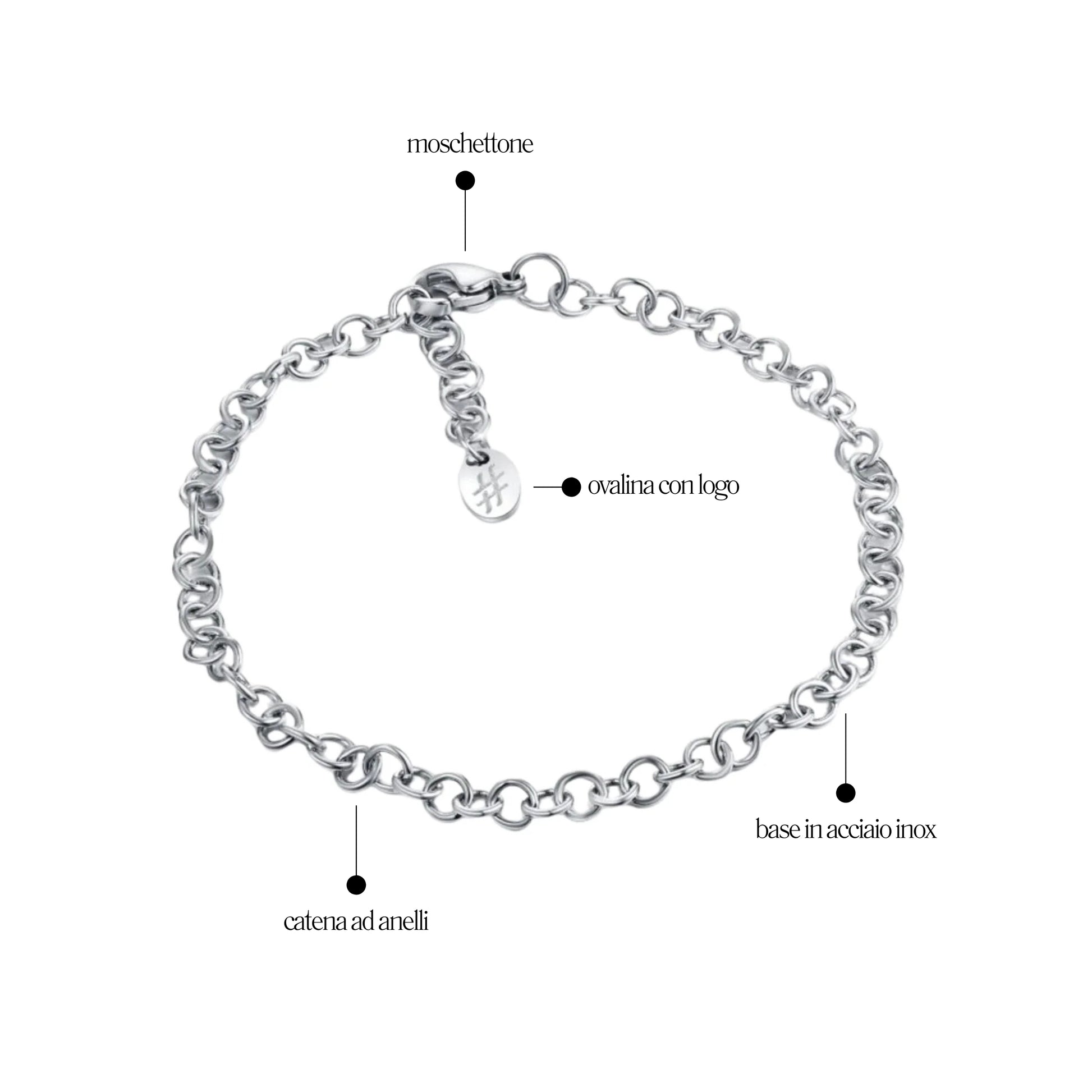 Bracciale Anelli Piccoli Personal - Brand Gioielli