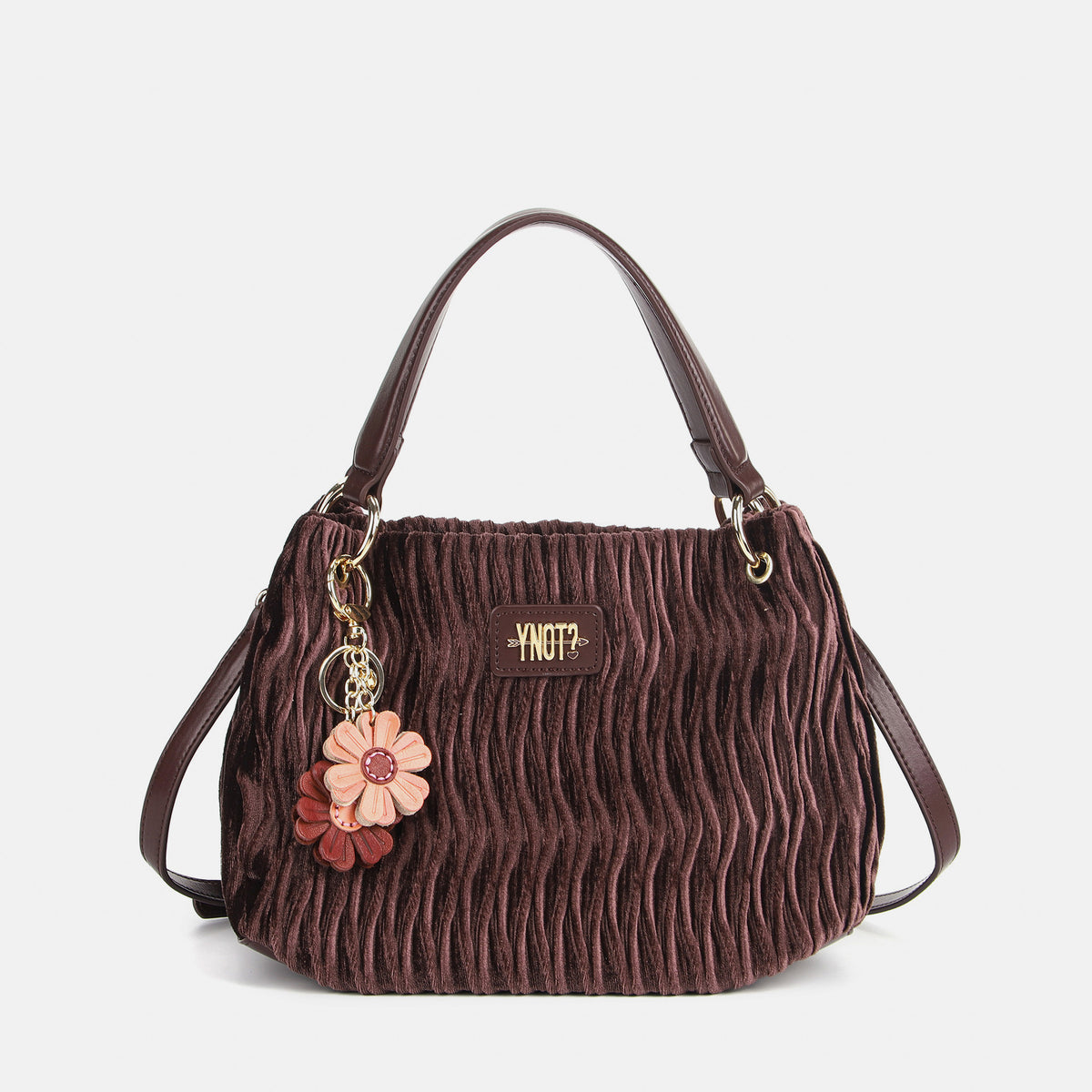 Borsa a mano Ynot taglia S in velluto Paris