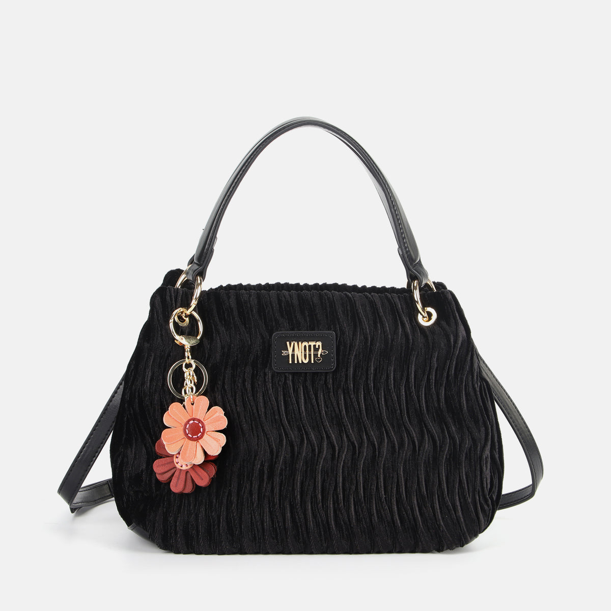 Borsa a mano Ynot taglia S in velluto Paris