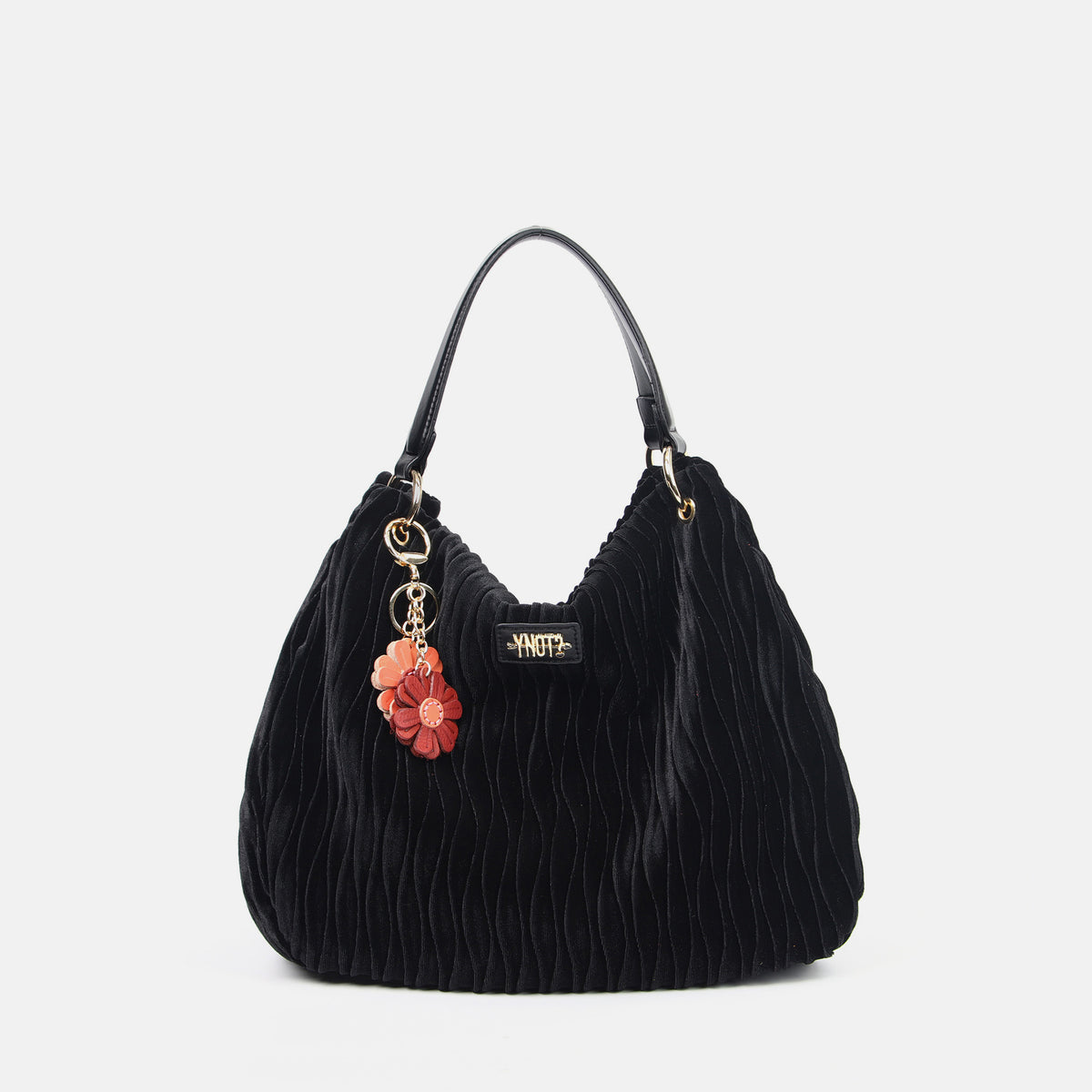 Hobo bag Ynot taglia L in velluto Paris