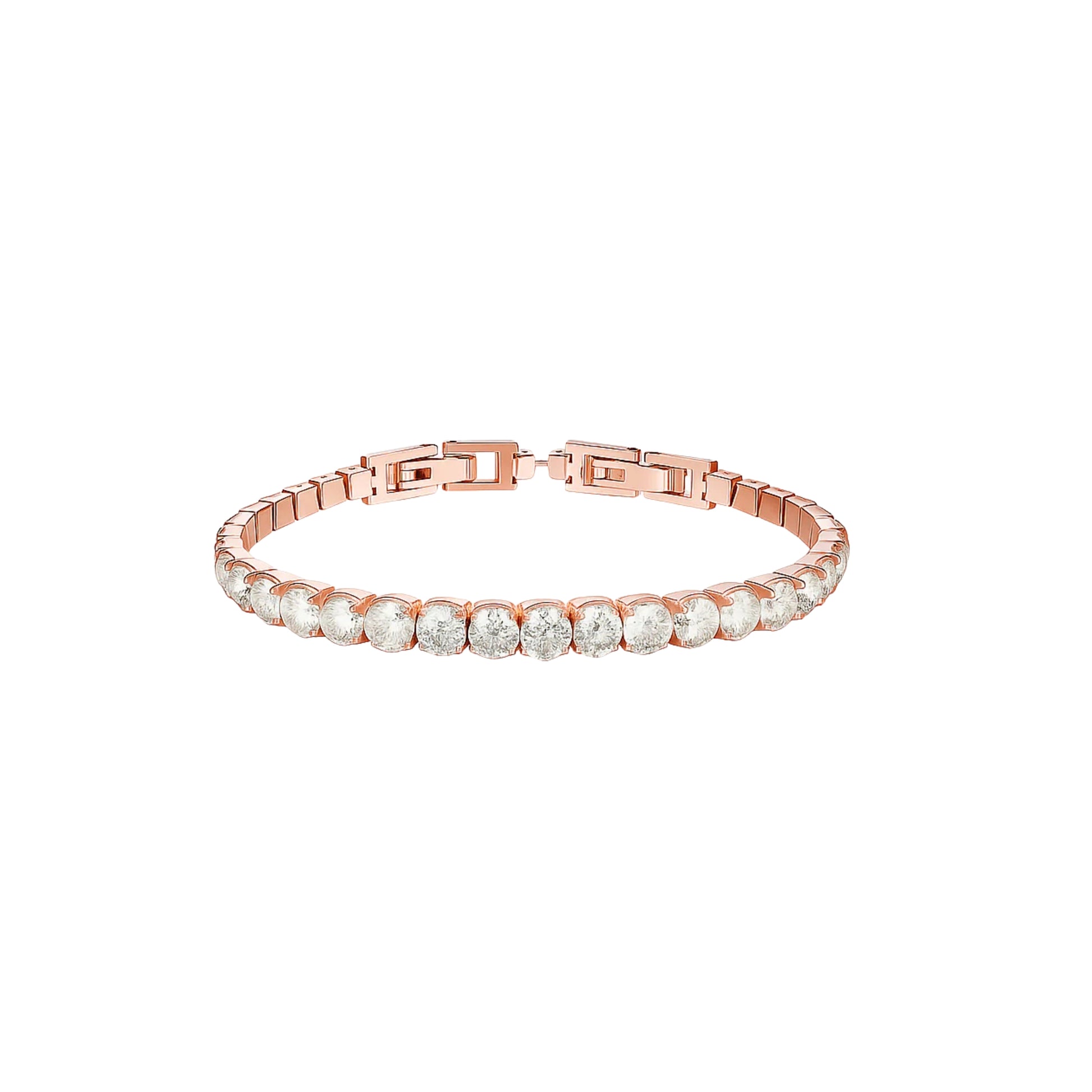 Bracciale Tennis Base Oro Rosa chiusura a scatto - Les Folies