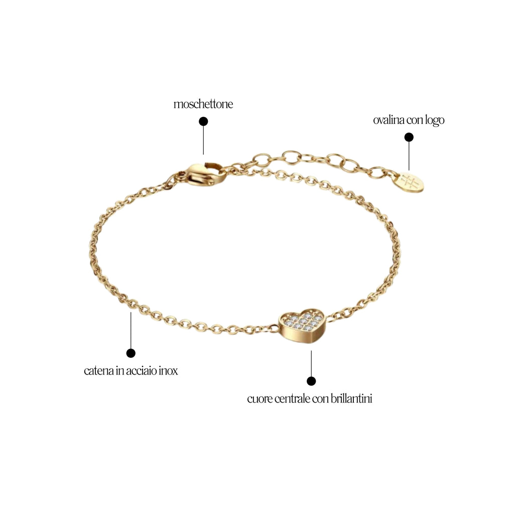 Bracciale Cuore Passante - Brand Gioielli