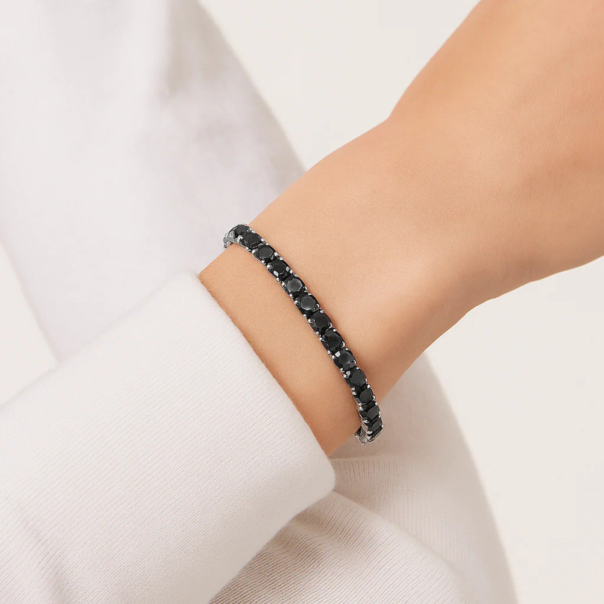 Bracciale Tennis 4mm chiusura a scatto - Les Folies