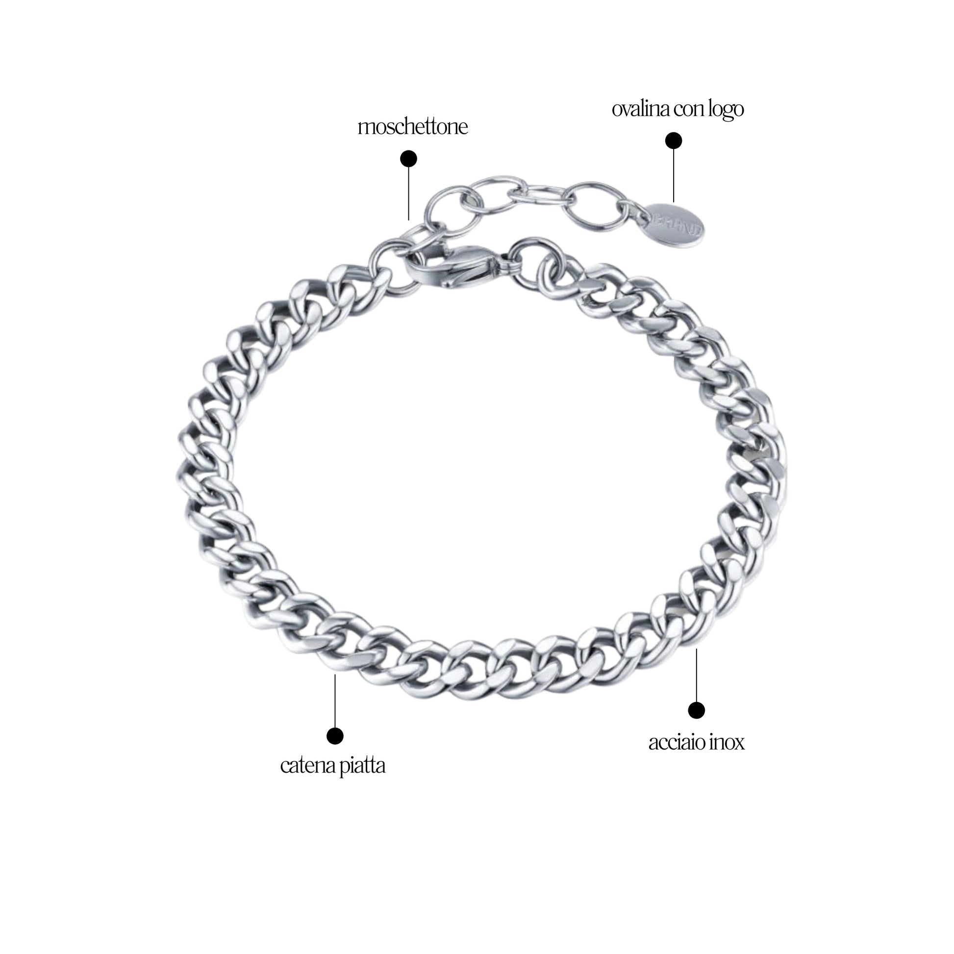 Bracciale Grumetta Piatta 6mm Urban - Brand Gioielli