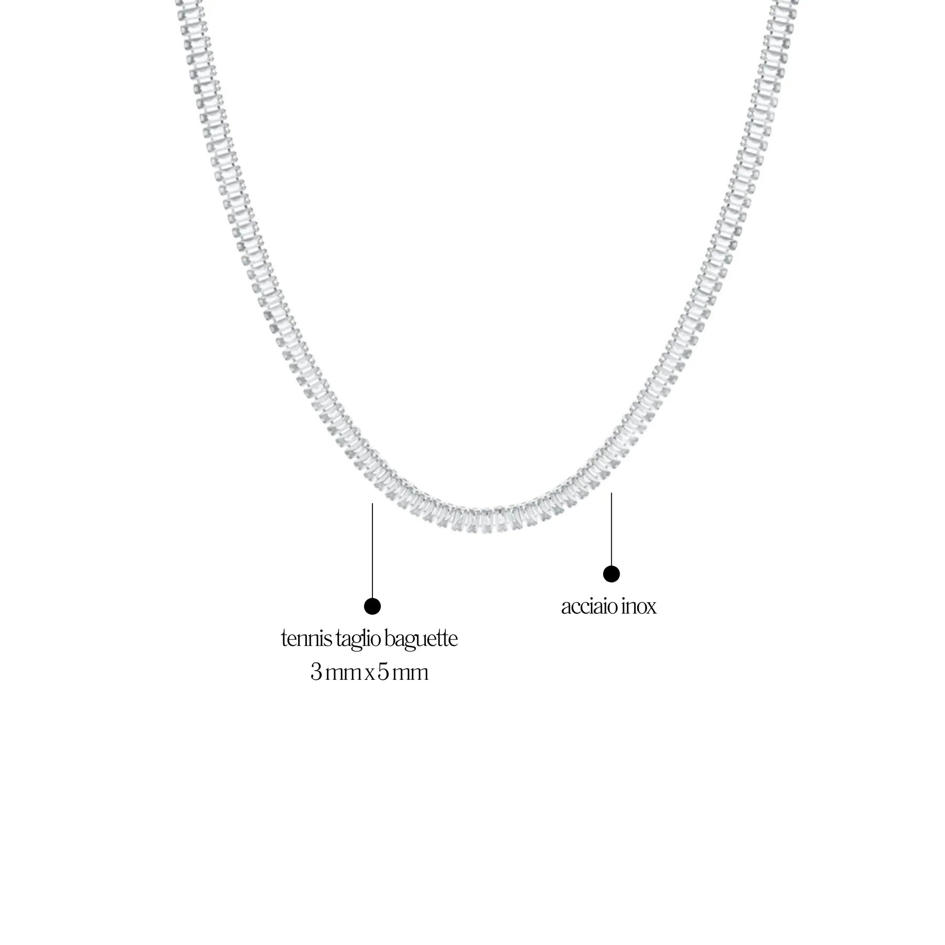 Collana Tennis Baguette Privè - Brand Gioielli