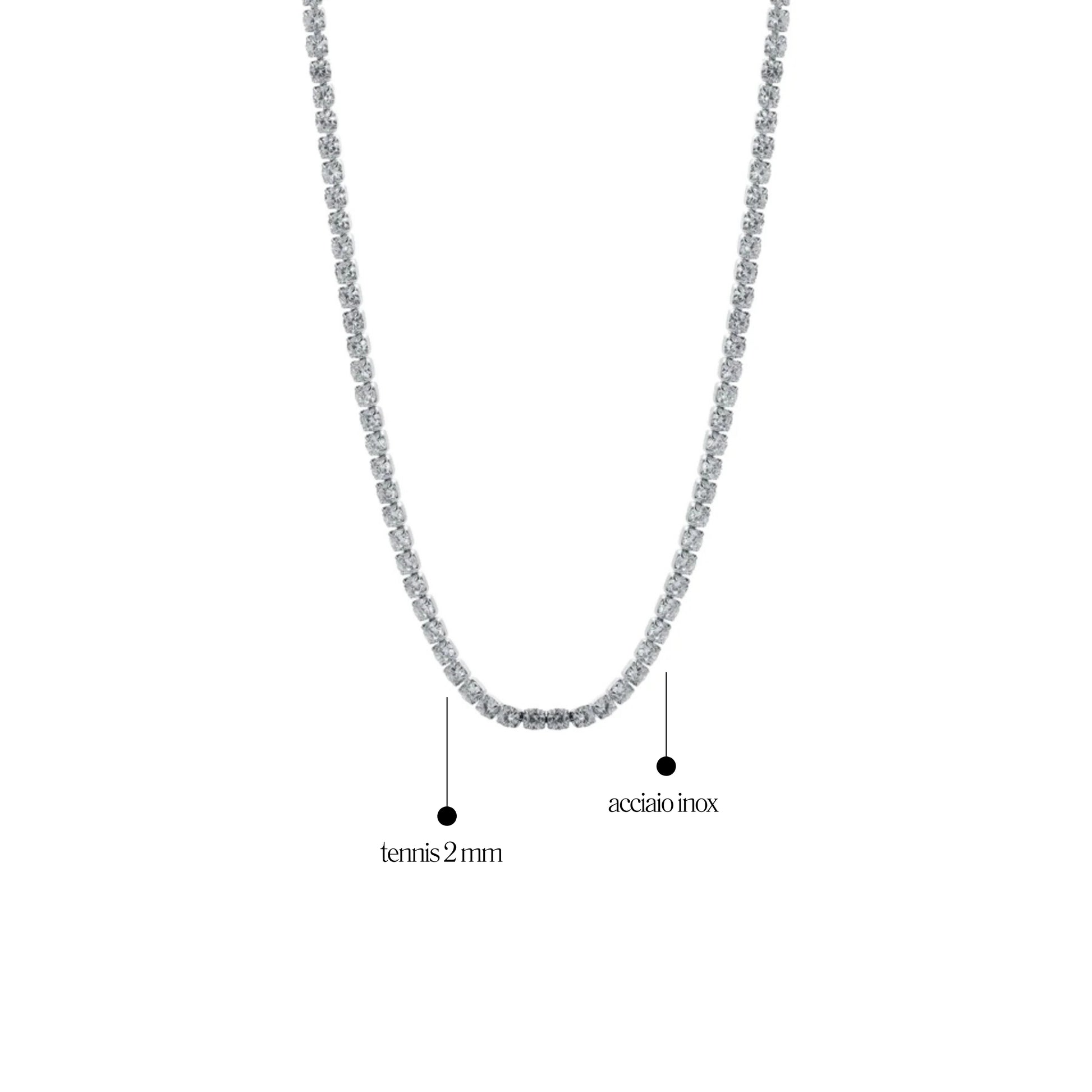 Collana Tennis 2mm - Les folies