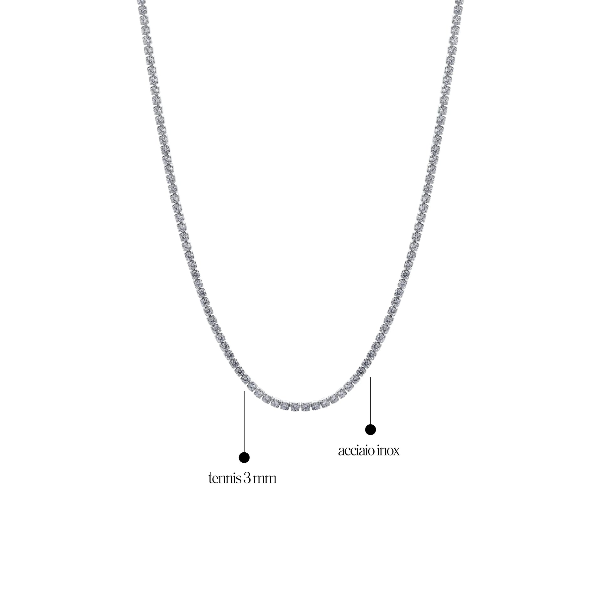 Collana Tennis 3mm - Les folies