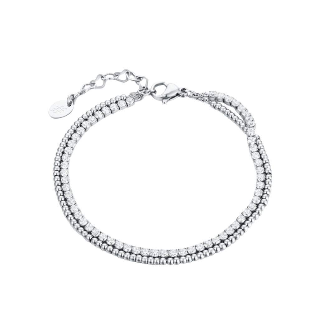 Bracciale Tennis Sfere_AcciaioInox "BRAND"