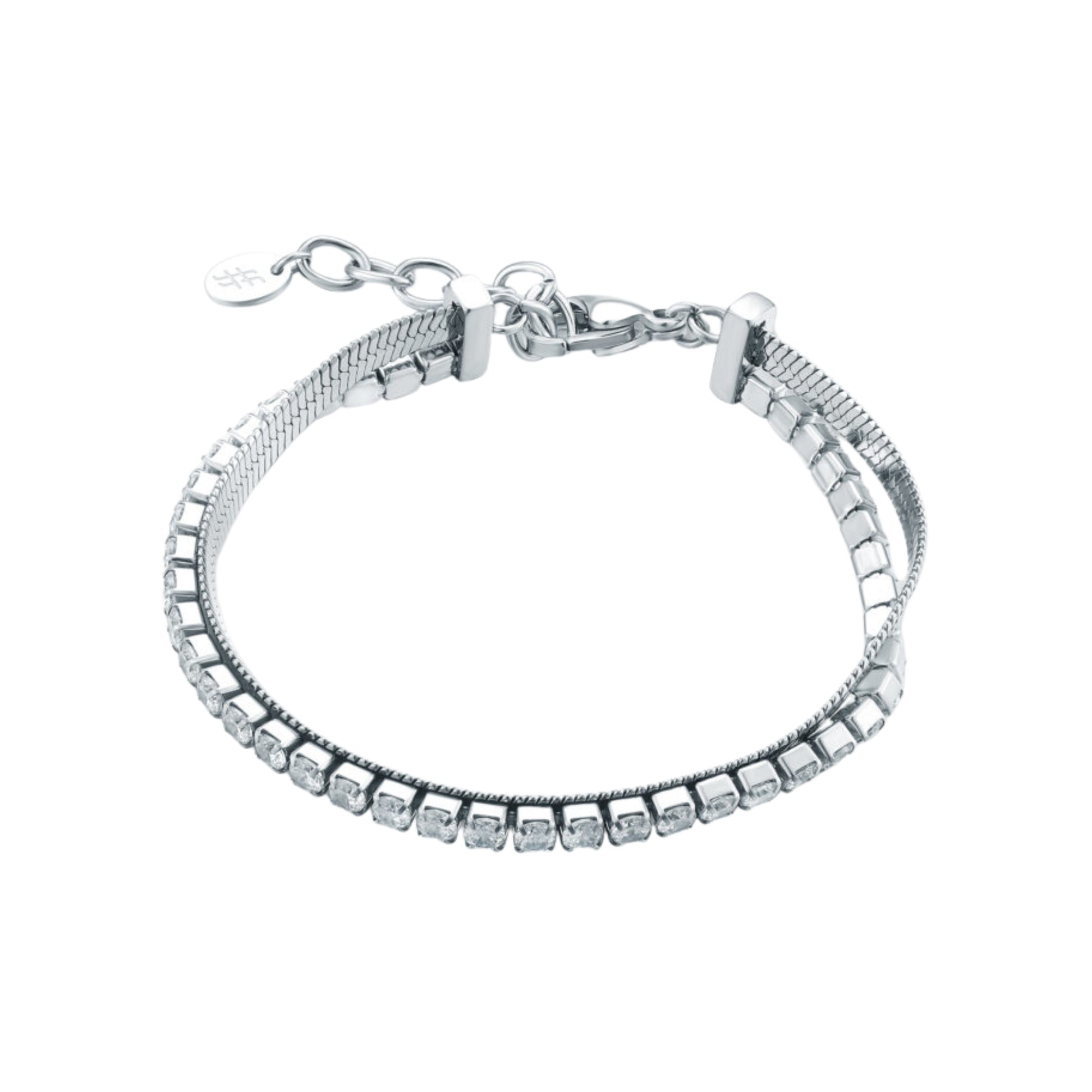 Bracciale Tennis Catena Sickle_AcciaioInox "BRAND"