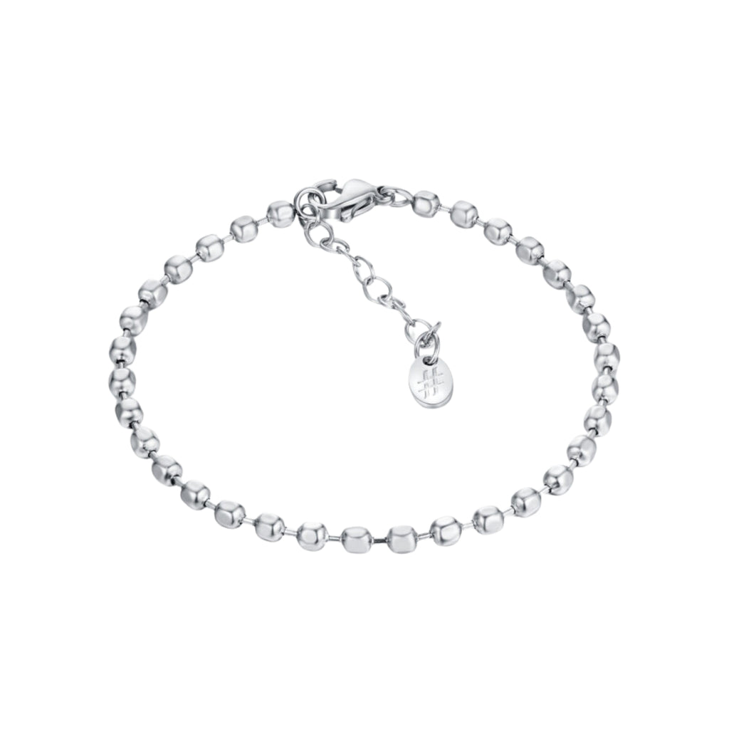 Bracciale Pallini Sfaccettati Acciaio Inox - Brand