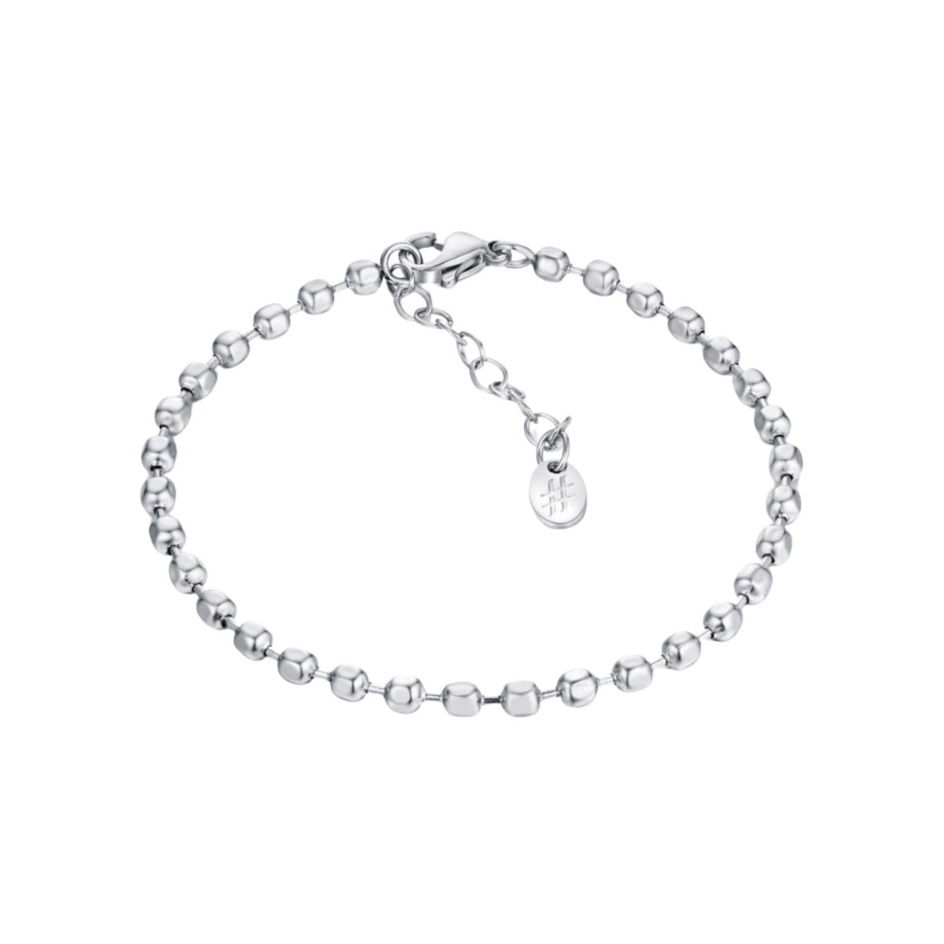 Bracciale Pallini Sfaccettati_AcciaioInox "BRAND"