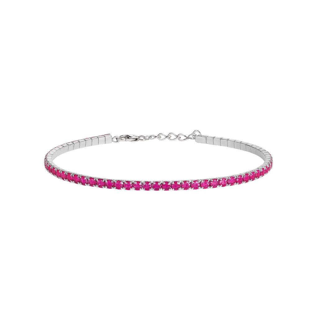 Bracciale Tennis_Argento 925 "FUCSIA"