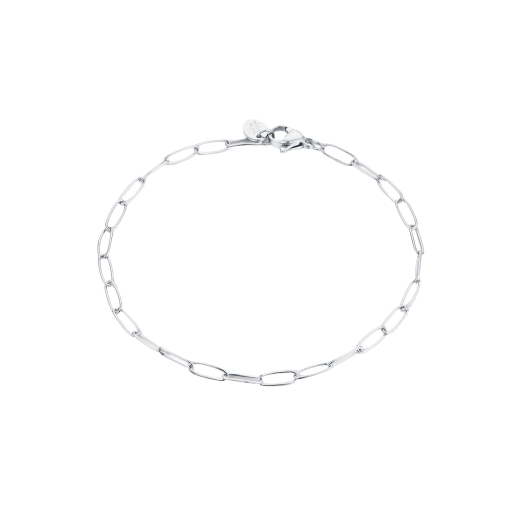 Bracciale Catenina Maglie Ovali Acciaio Inox - Brand
