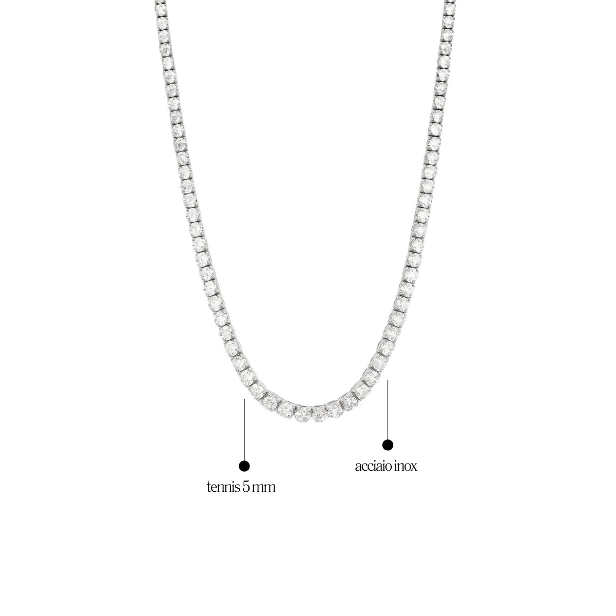 Collana Tennis 5mm - Les folies