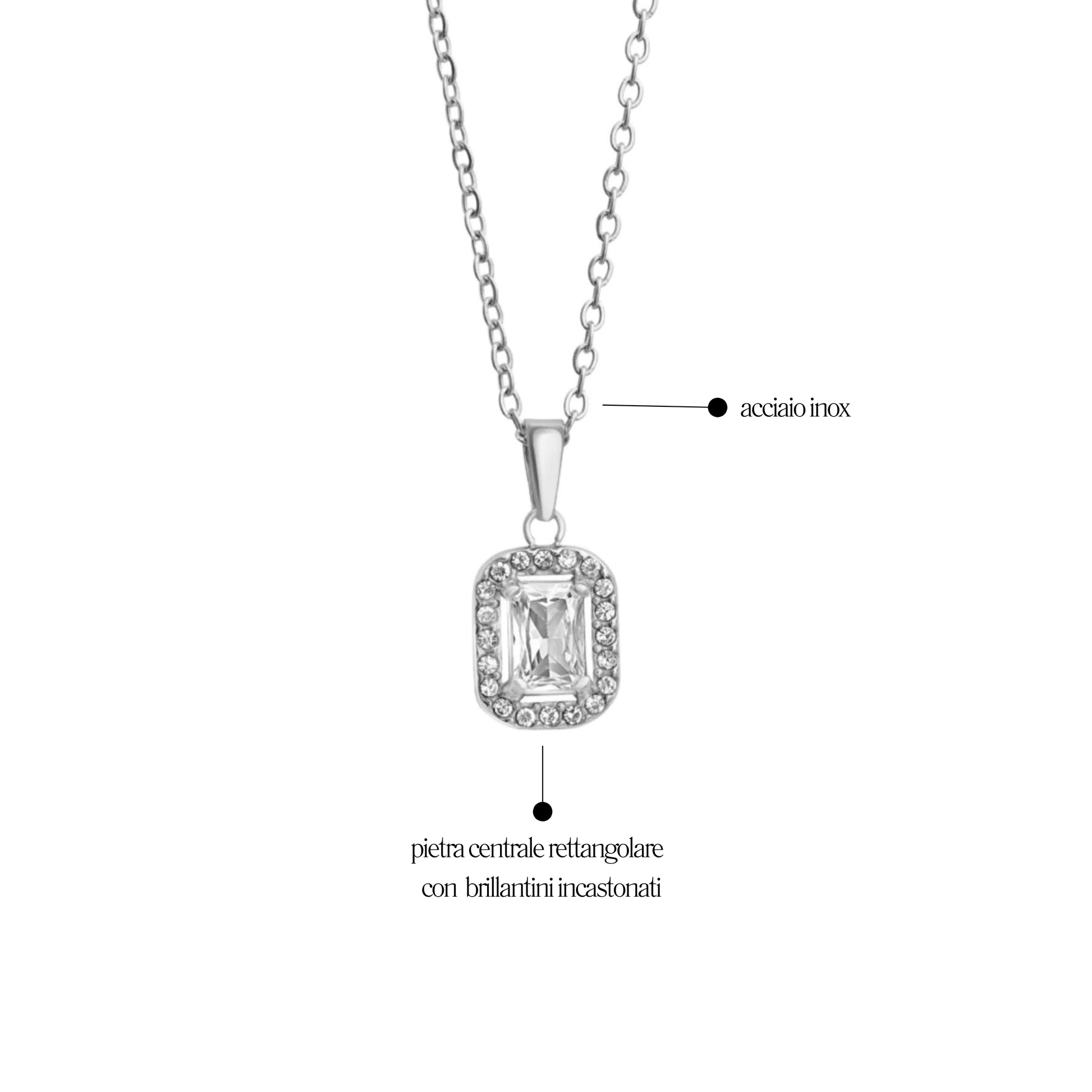 Collana Kate Rettangolare Royale - Brand Gioielli