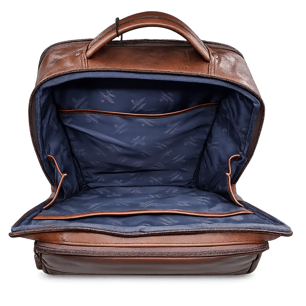 Zaino Porta PC Aeronautica Militare AM305 Vintage in Vera Pelle