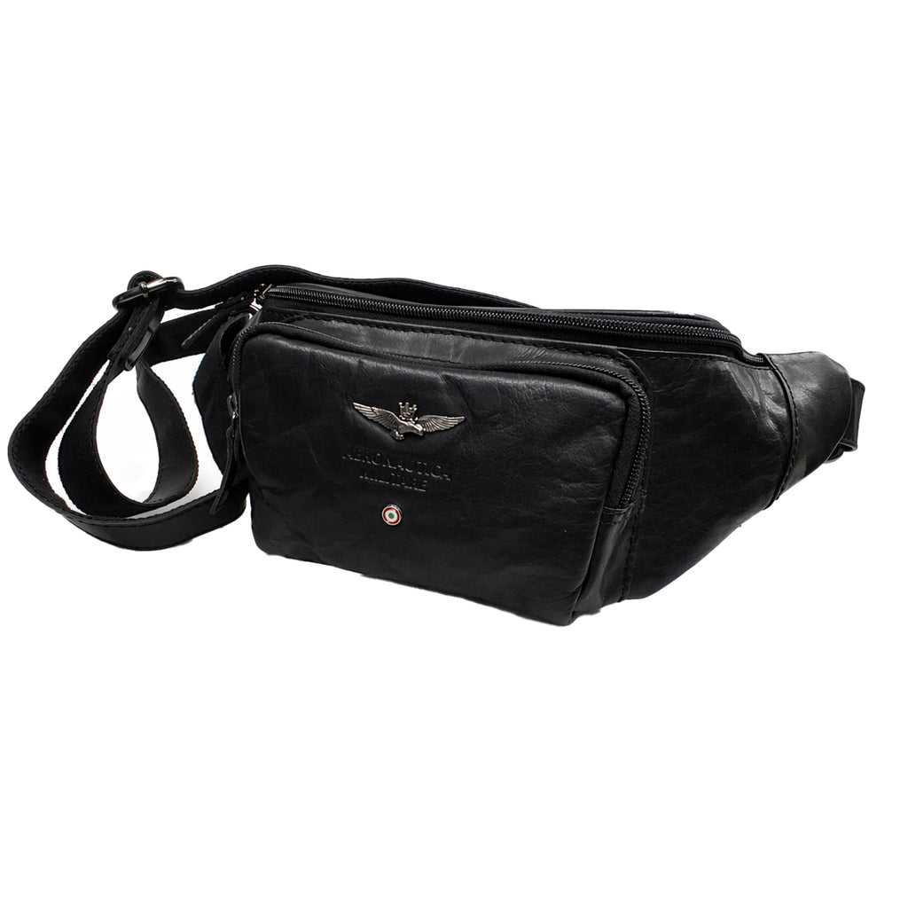 Marsupio Aeronautica Militare AM351 Vintage in Vera pelle
