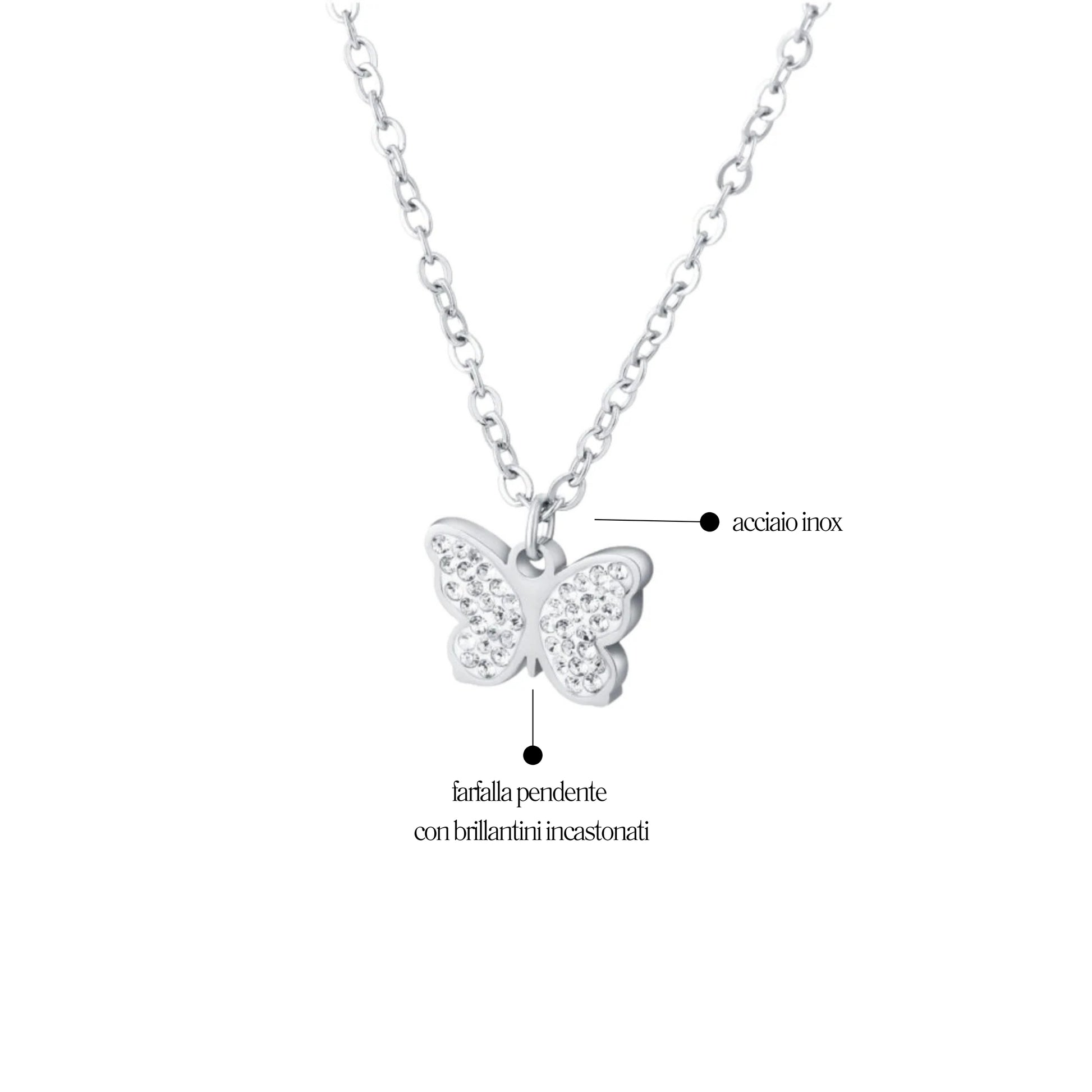 Collana Farfalla Shine - Brand Gioielli