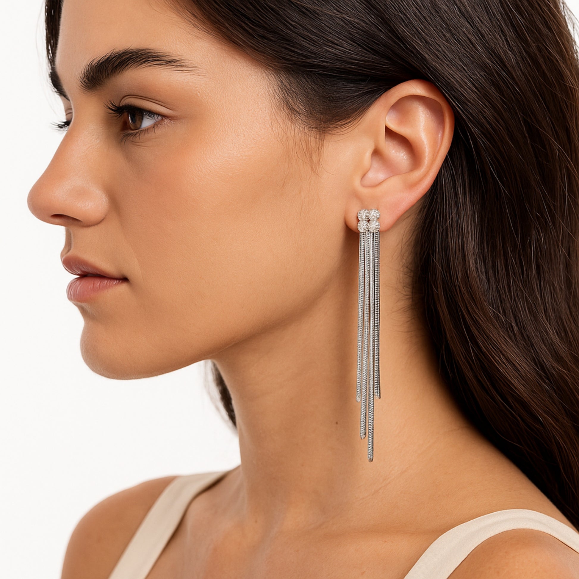 Orecchini Tennis Pendenti Medusa - Brand Gioielli